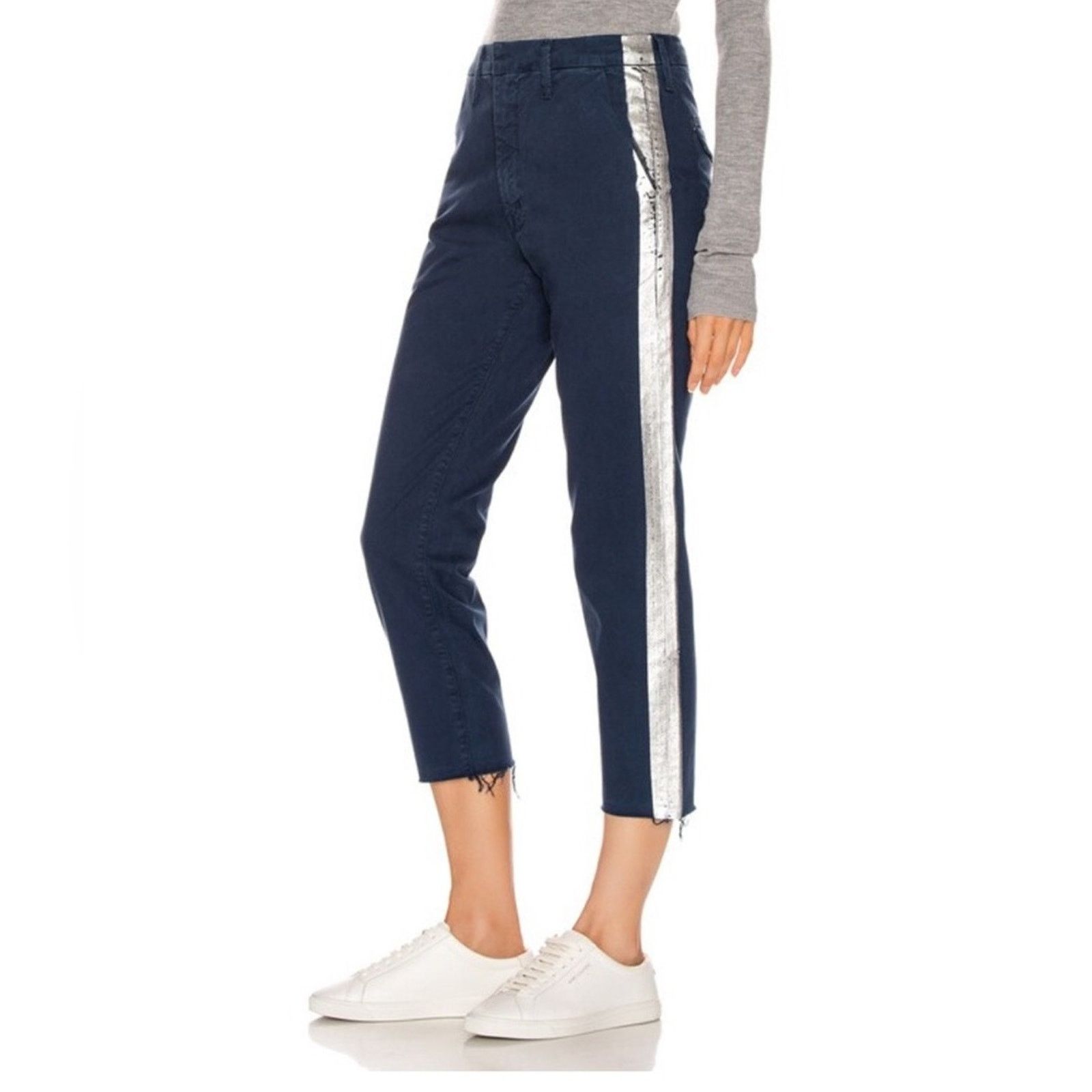 MOTHER Mother Blue Tapered Pants | Size 24 Size 25" / US 0 / IT 36 - 8 Thumbnail