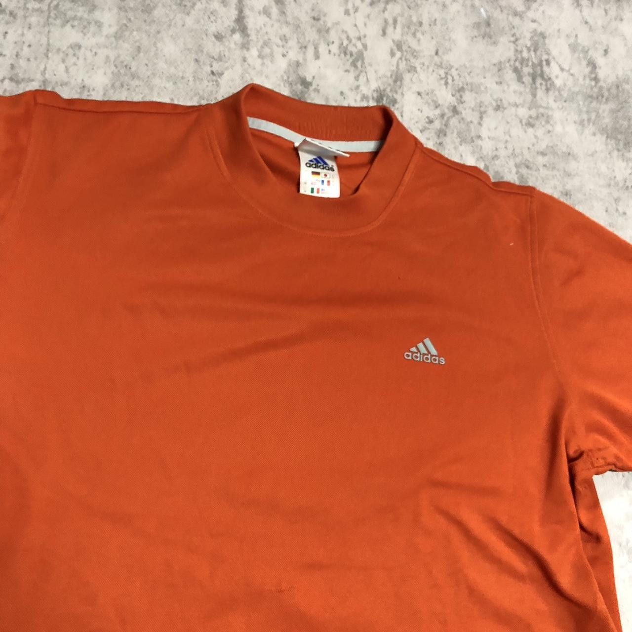 Adidas Orange Adidas vintage t-shirt adidas Size US M / EU 48-50 / 2 - 2 Thumbnail