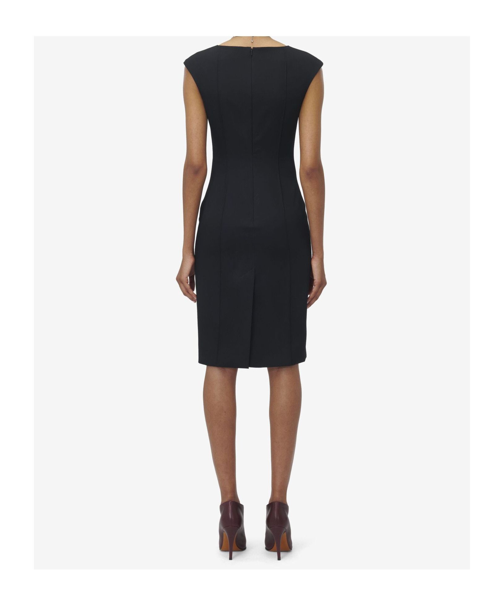 Alexander McQueen o1srvl11e0226 Pencil Dress In Black Size L / US 10 / IT 46 - 4 Thumbnail