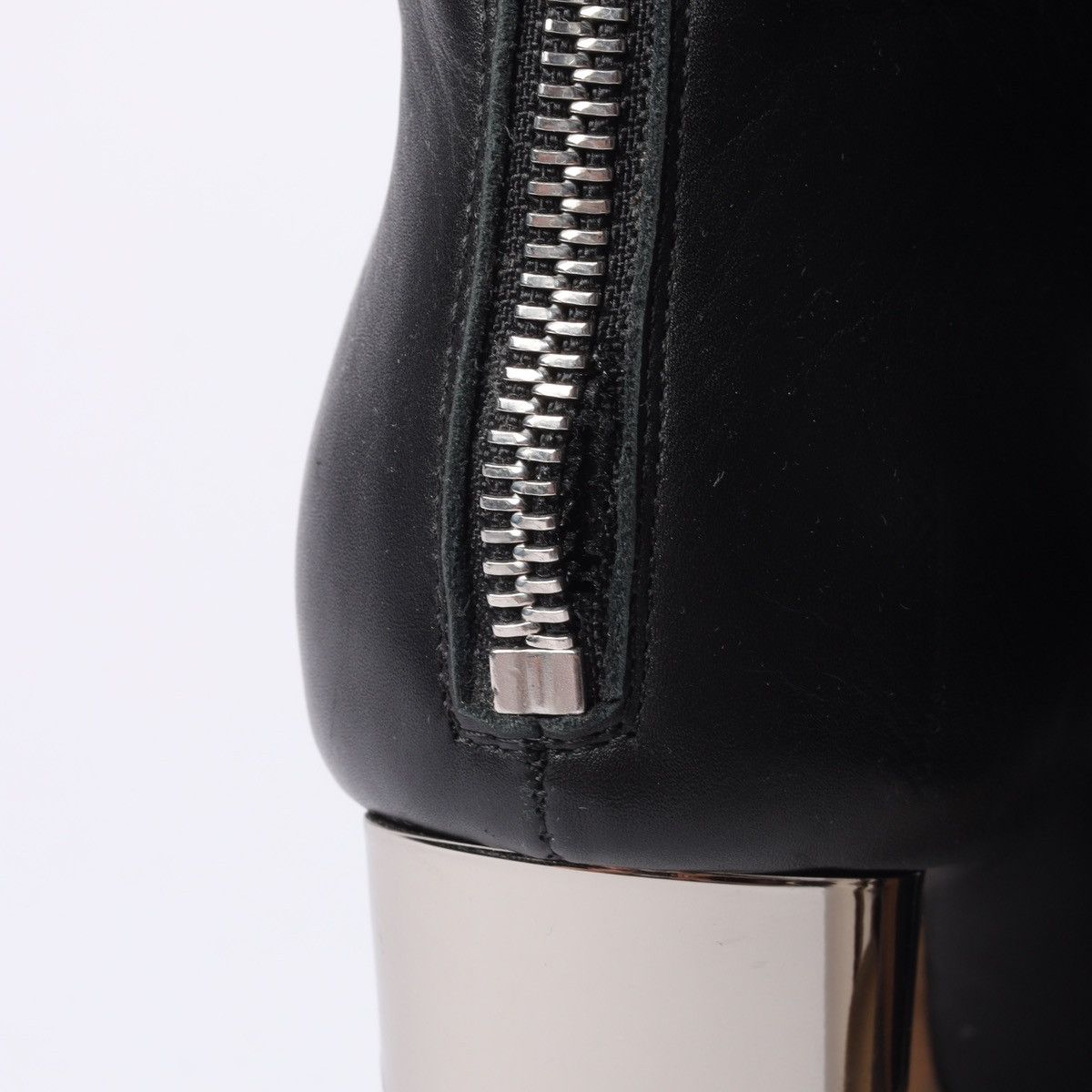 Alexander McQueen Alexander McQueen Black Mid-Calf Leather Boots Shoes Size US 7.5 / IT 37.5 - 10 Thumbnail