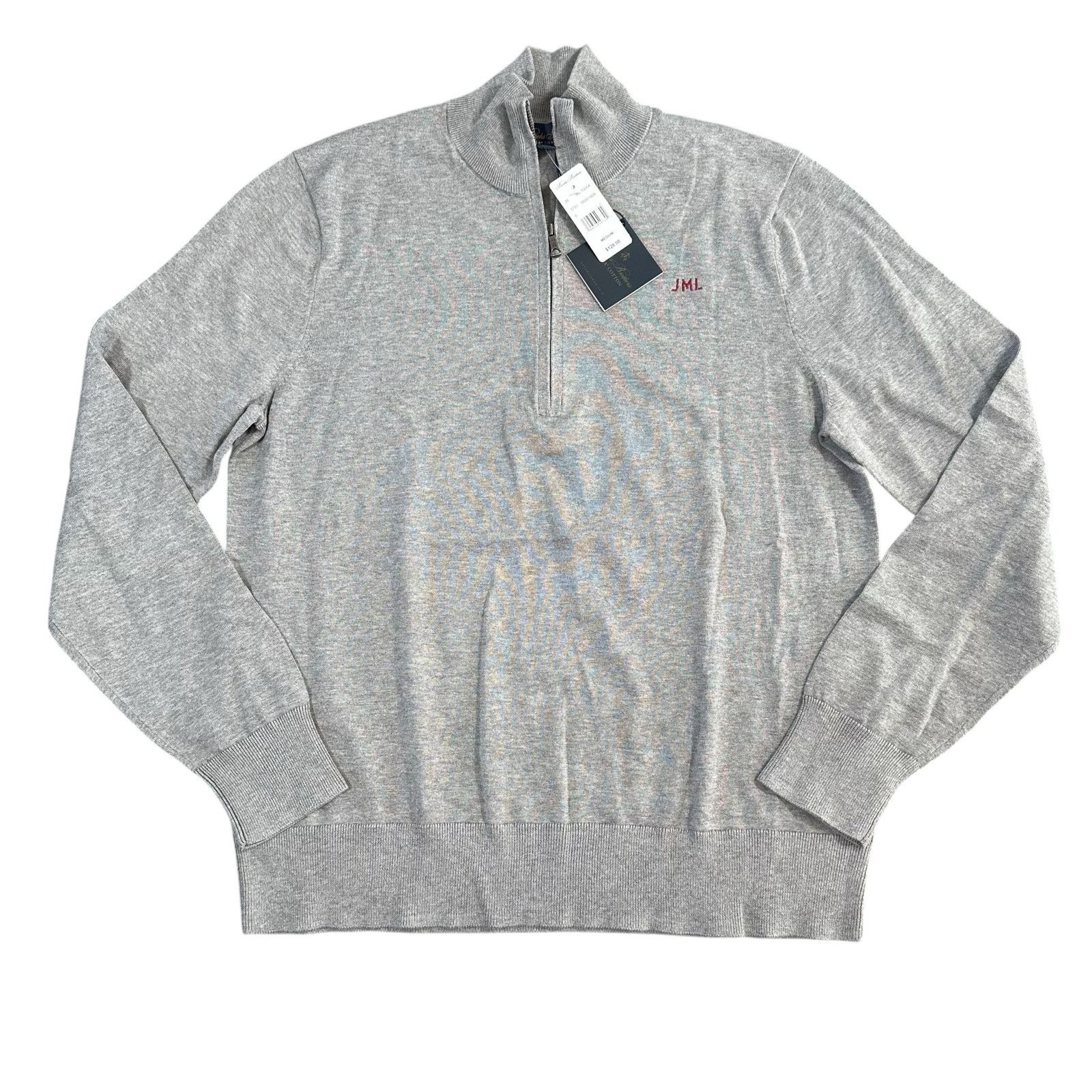 Brooks Brothers Brooks Brothers Supima Cotton Mock Neck Half Zip Sweater Size US M / EU 48-50 / 2 - 1 Thumbnail