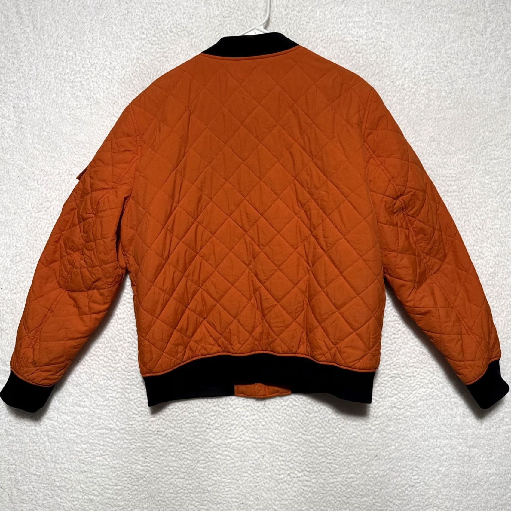 Levi's Levi's Bomber Jacket Men’s L Orange Nylon Quilted Full Zip Lightweight Insulated Spring Fall Winter Nylon Lining Size US L / EU 52-54 / 3 - 2 Thumbnail