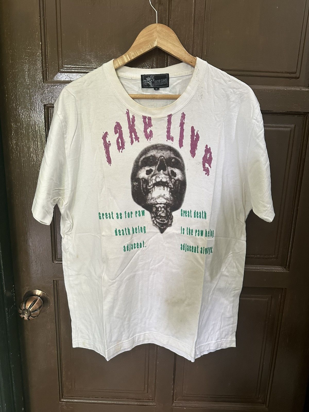 Band Tees × Japanese Brand Vintage Center Clease Punk rock Fake live White shirt Size US XL / EU 56 / 4 - 1 Thumbnail