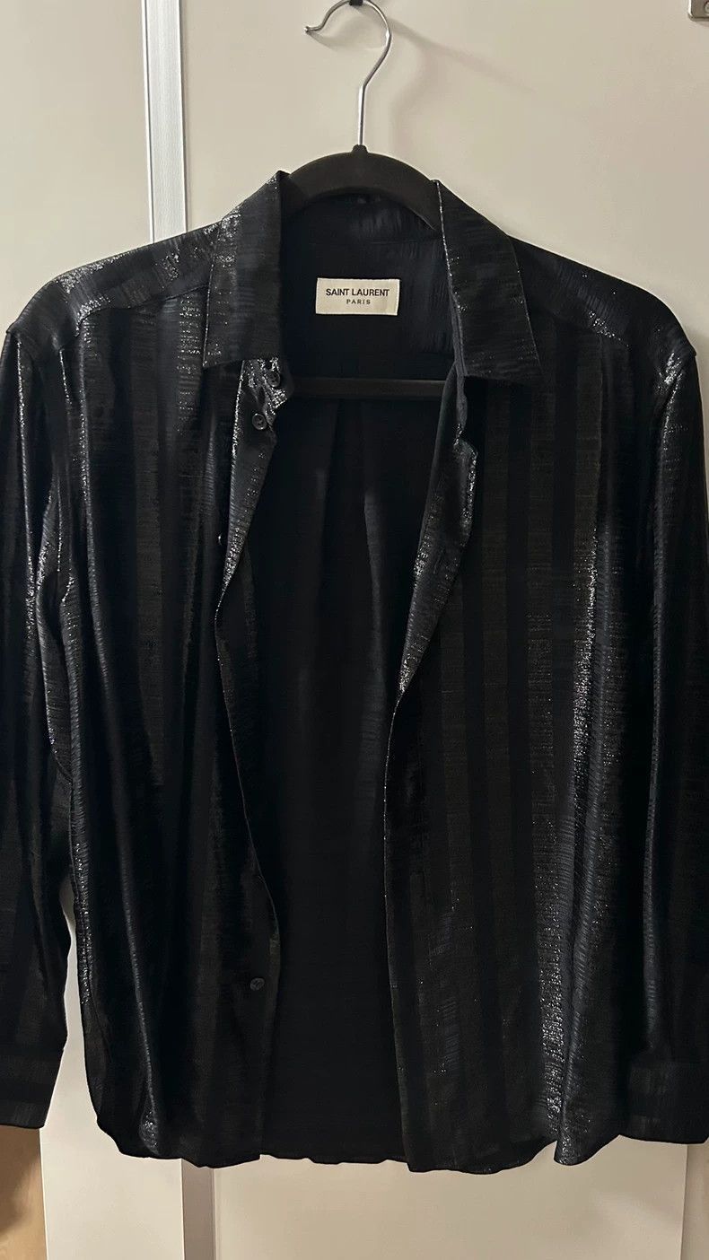 Saint Laurent Paris Saint Laurent Paris Men's shiny shirt-2506 Size US XS / EU 42 / 0 - 1 Thumbnail