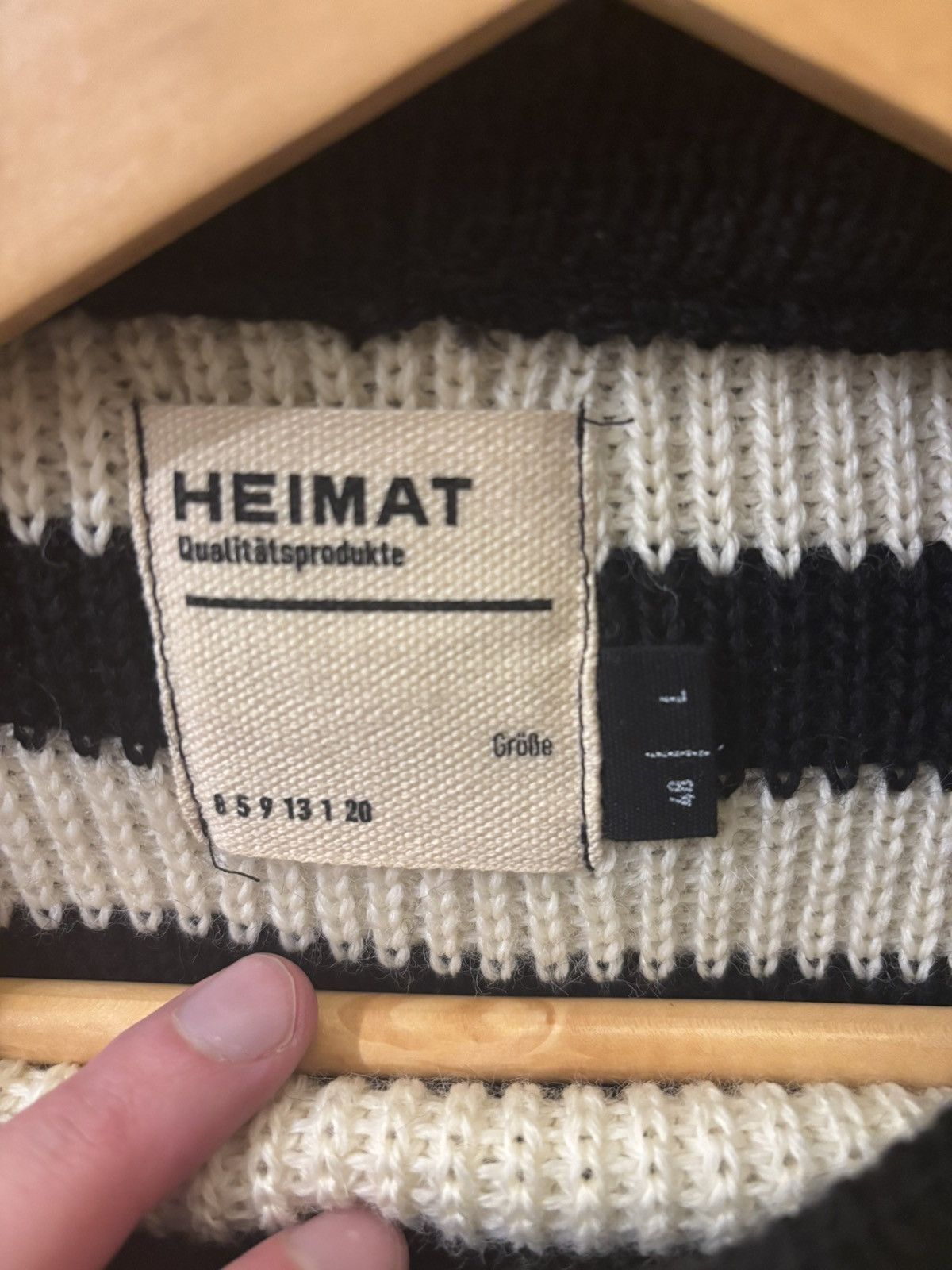 Heimat Textil Heimat wool striped wool crewneck Size US L / EU 52-54 / 3 - 2 Thumbnail