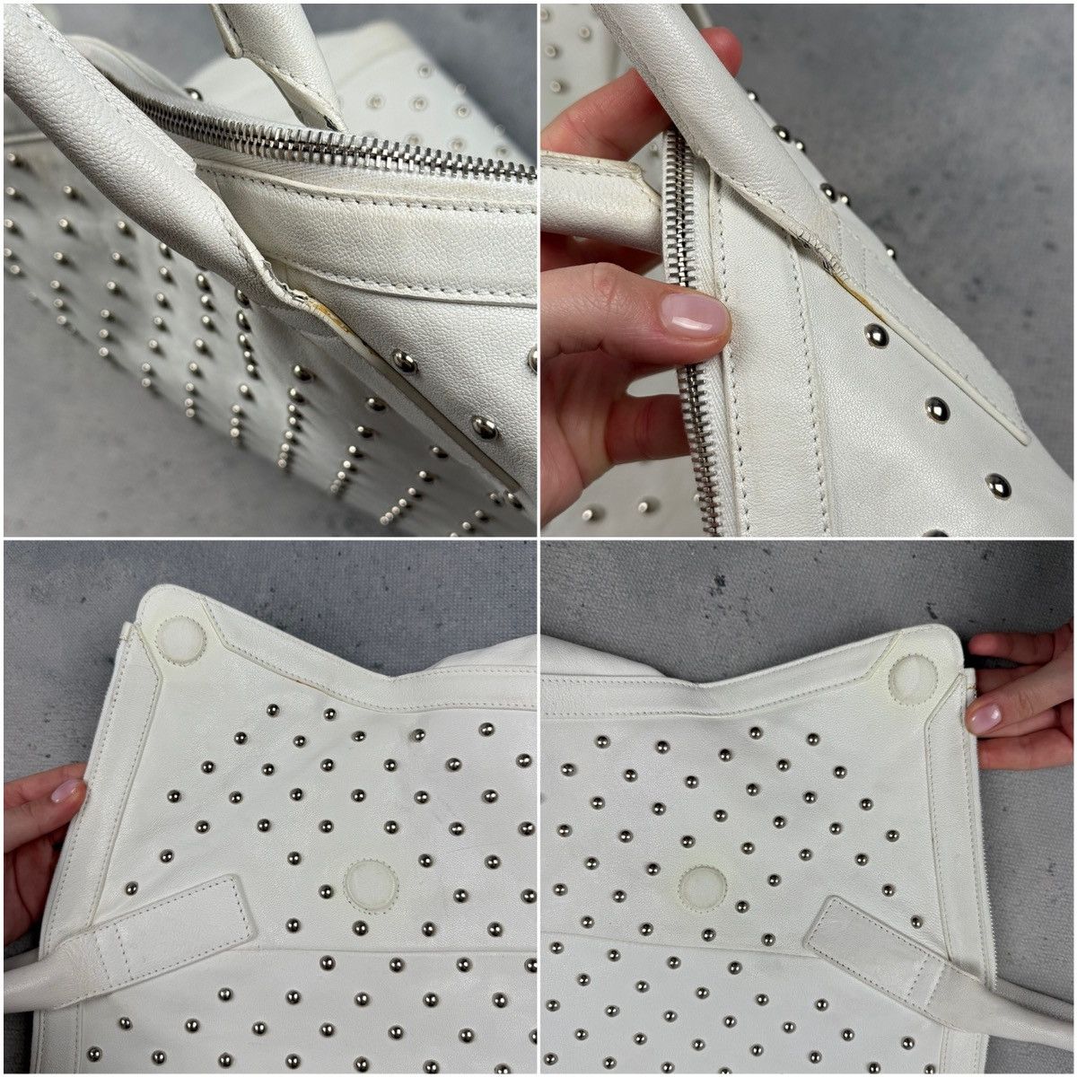 Alexander McQueen Alexander McQueen Studded De Manta Leather Tote Archive Bag Size ONE SIZE - 13 Thumbnail
