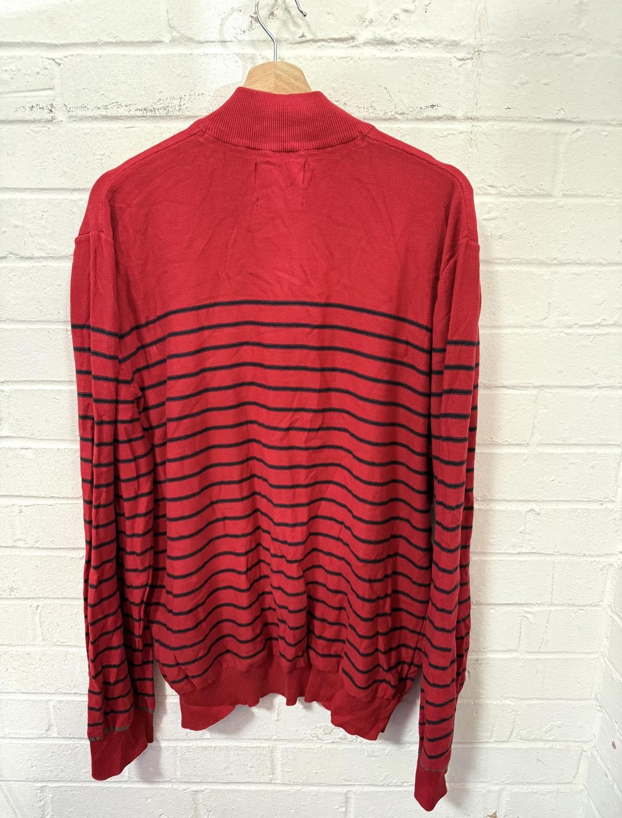 Other Blue Harbour Men's Red and Black Striped Half Zip Sweater Size ONE SIZE - 4 Thumbnail