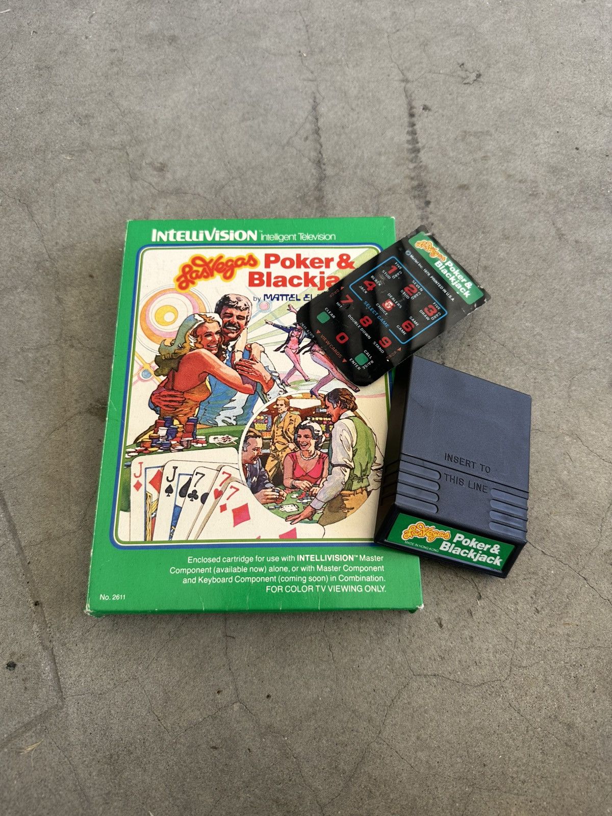 Nintendo Intellivision Mattel Electronics Las Vegas game CartridgeBox Size ONE SIZE - 1 Thumbnail