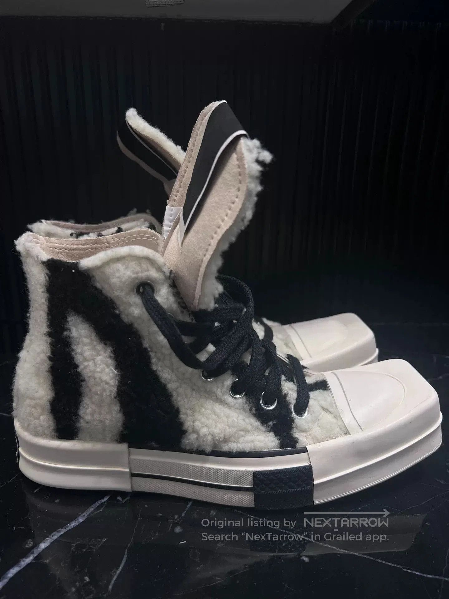 Rick Owens Drkshdw rick owens converse zebra high-top sneakers. Size US 5 / EU 37 - 5 Thumbnail