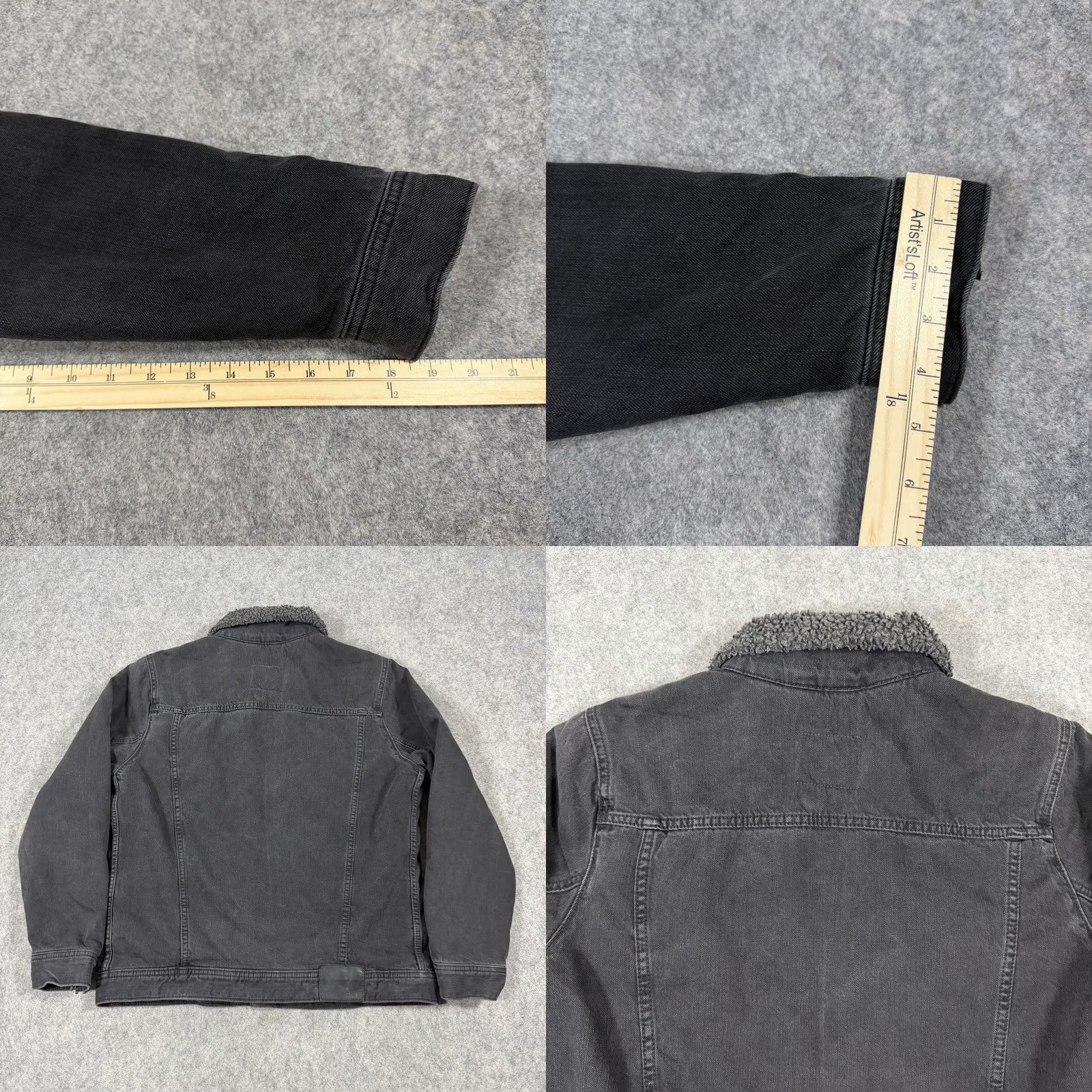 Abercrombie & Fitch Abercrombie & Fitch Denim Jacket Men’s Medium Black Sherpa Lined Vintage? (Note: Original title indicates "Vintage" but item says Vintage: No) Size US M / EU 48-50 / 2 - 11 Thumbnail