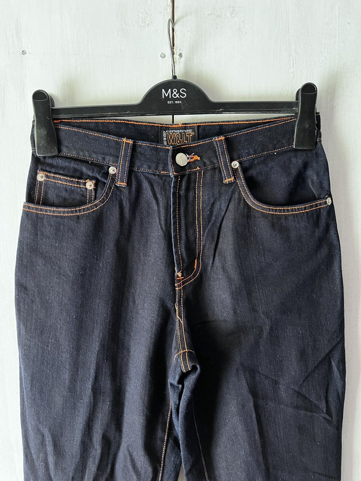 Walter Van Beirendonck W&LT Kiss The Future Navy Jeans Size US 28 / EU 44 - 4 Thumbnail