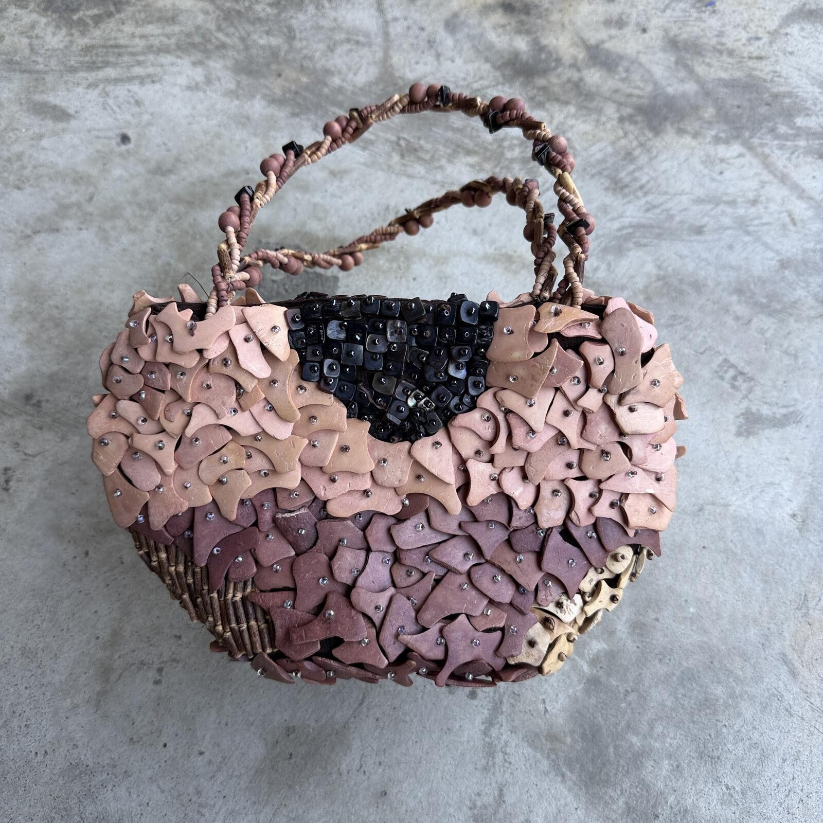 Other VTG Y2K Seashell Handmade Beaded Purse Boho Fairycore Bag Size ONE SIZE - 2 Thumbnail