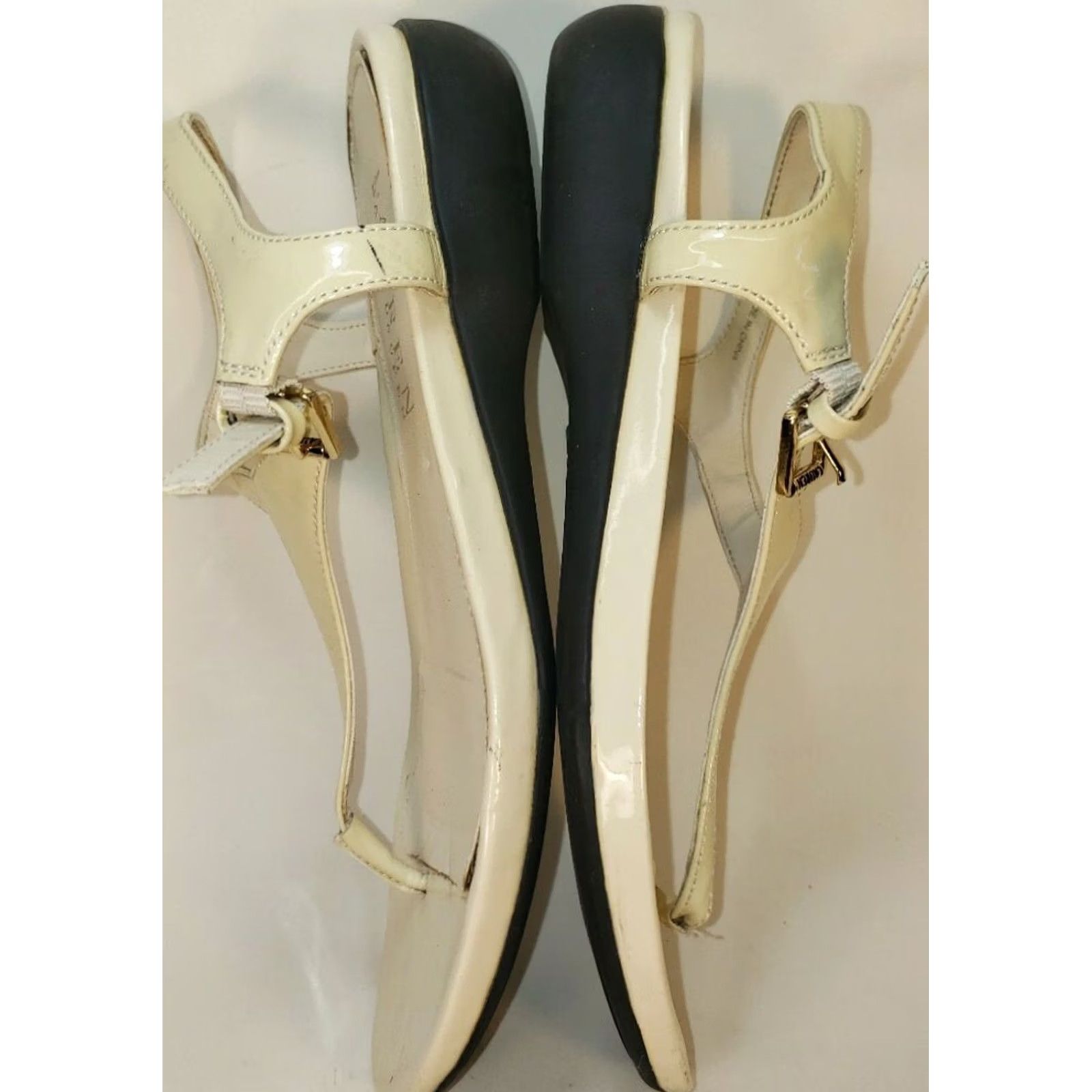 Ralph Lauren Ralph Lauren Sandal Women's Size 6.5B Ivory Leather Slingback Toe Post Size US 7 / IT 37 - 7 Thumbnail