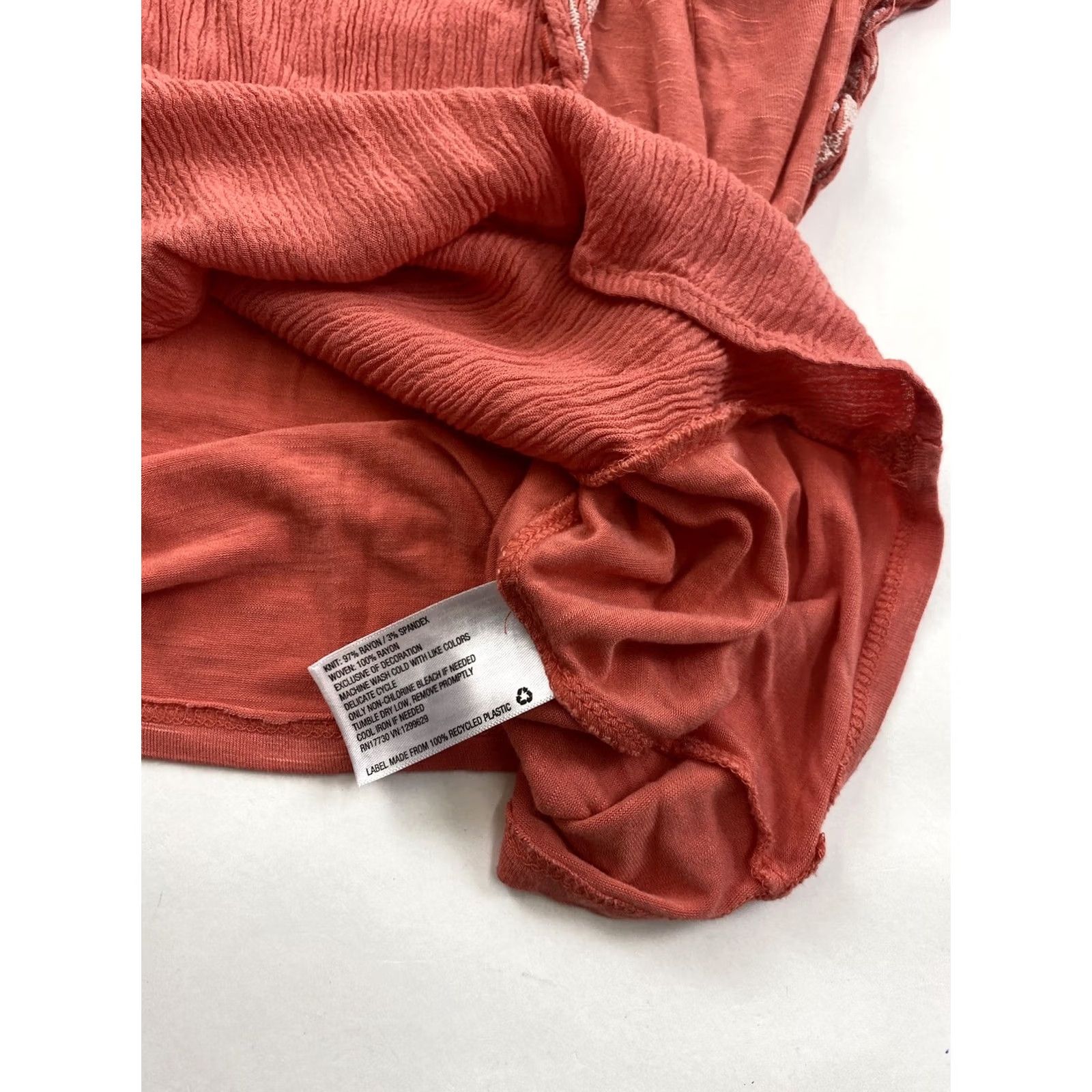 Vintage Knox Rose Blouse Womens Medium Orange V-Neck Flutter Sleeve Shirt Top Size M / US 6-8 / IT 42-44 - 3 Thumbnail