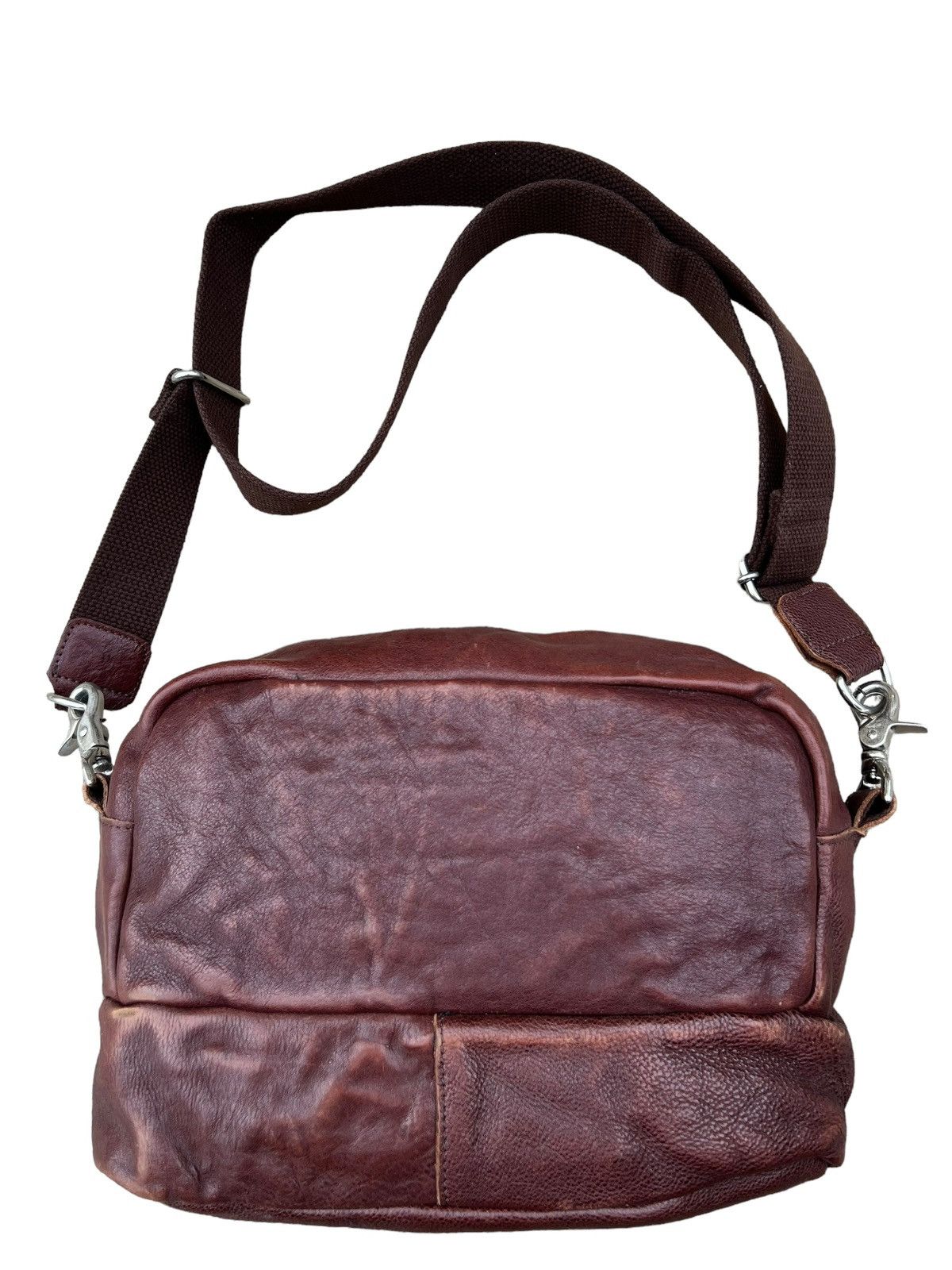 Japanese Brand Vintage Butler Verner Sails Patina Leather Bag 2 Compartment Size ONE SIZE - 10 Thumbnail