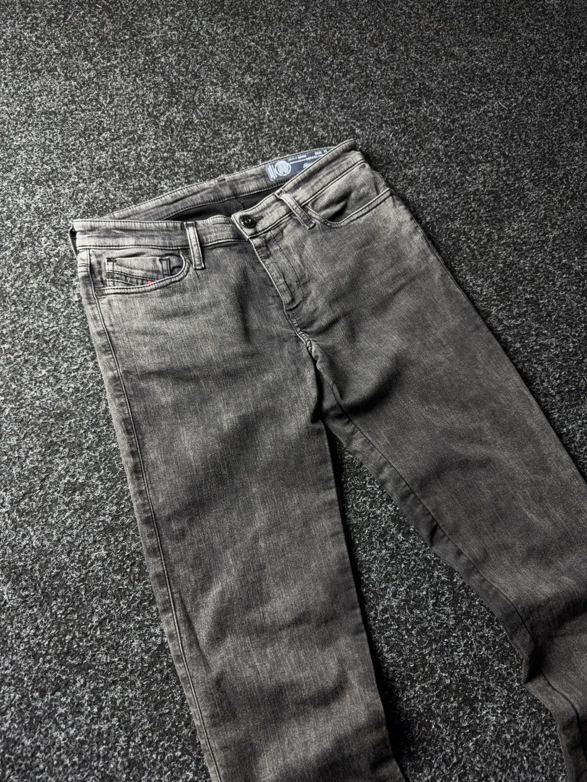 Diesel 00s Diesel Skinzee-Ne Grey Denim+Sweat Super Skinny Jeans Size 28" / US 6 / IT 42 - 6 Thumbnail