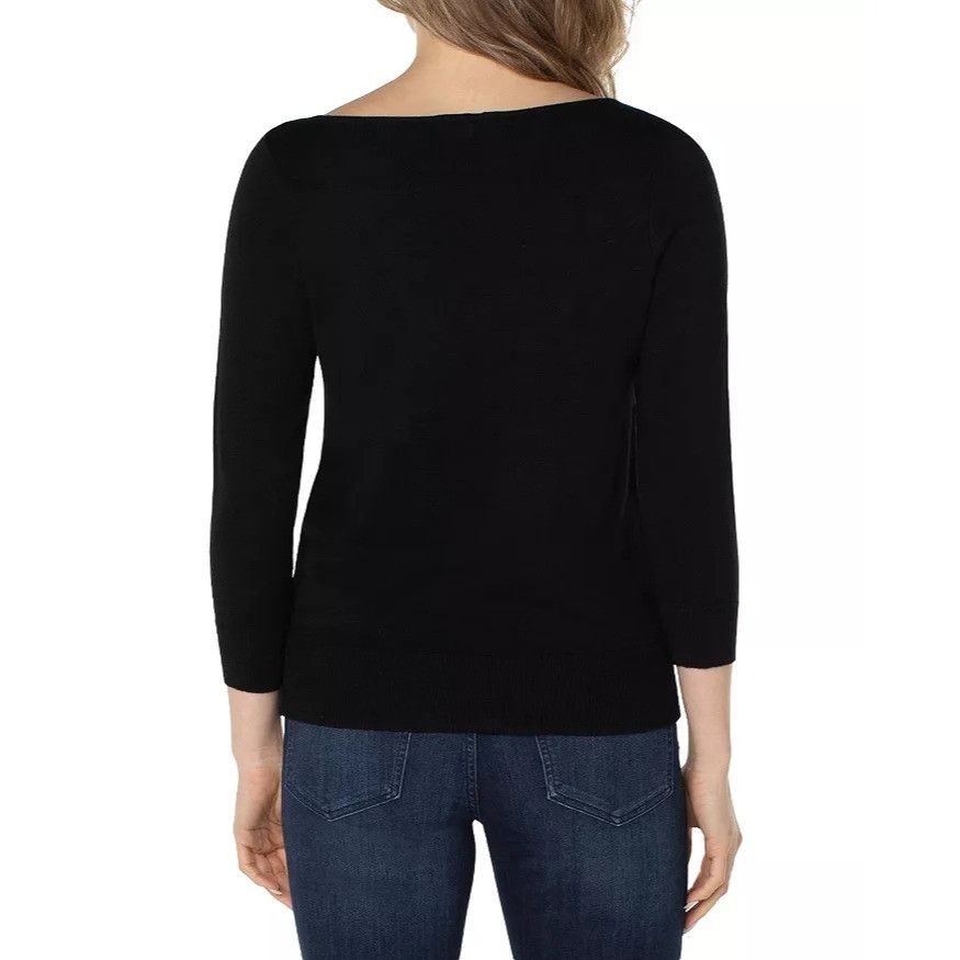 Other Liverpool Los Angeles Black Rhinestone Cutout Sweater Size M Size M / US 6-8 / IT 42-44 - 3 Thumbnail