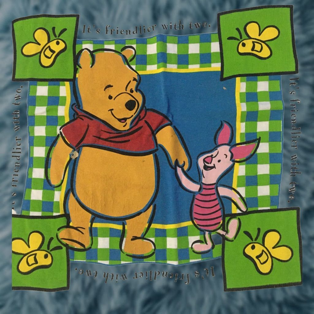 Disney VINTAGE 90s Winnie The Pooh Piglet Tank Top T-Shirt Mickey Mouse Disney Cartoon Grunge Fun White S Mens Fashion" Size US S / EU 44-46 / 1 - 1 Thumbnail