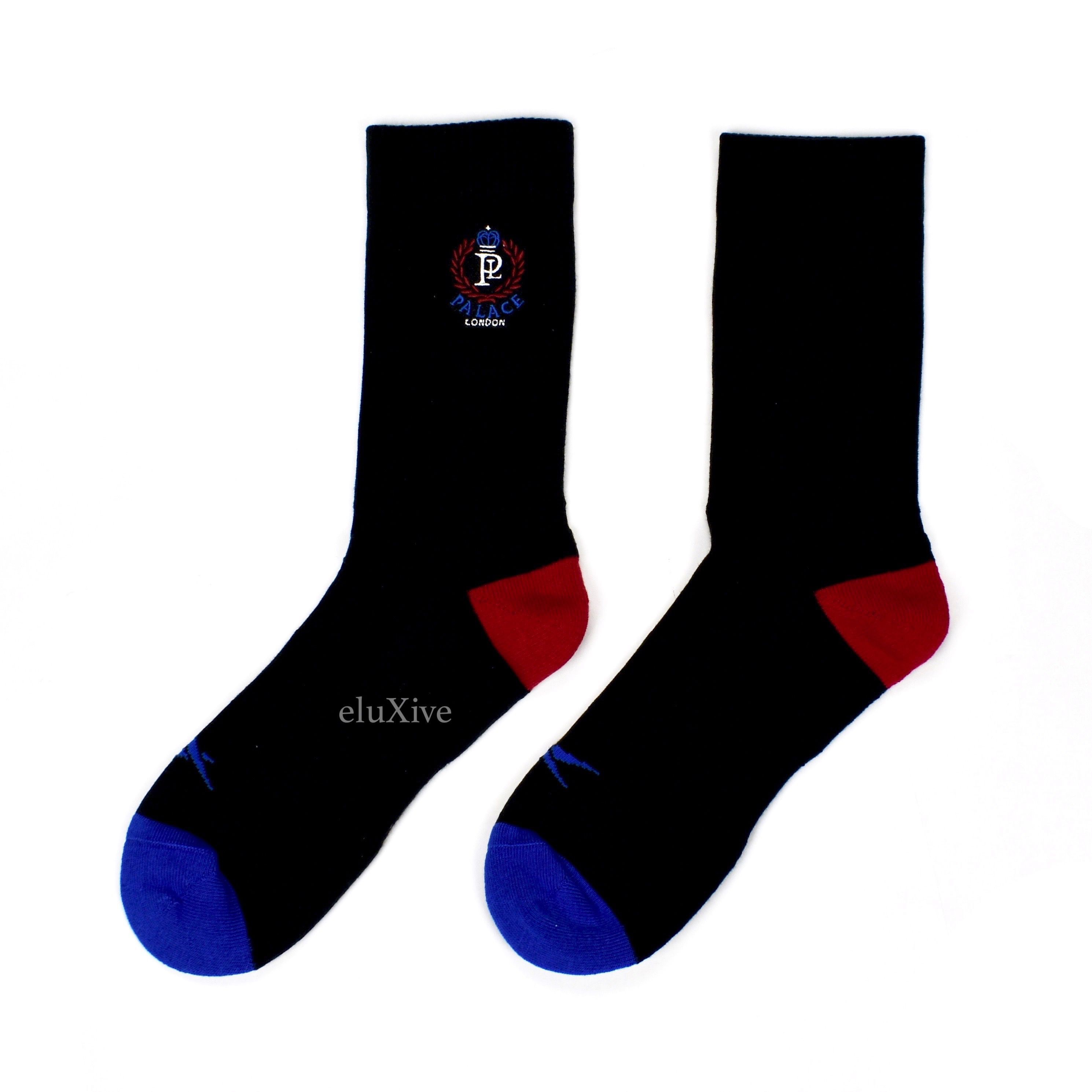 Palace × Reebok Palace Reebok Wreath Logo Socks (Black) Size ONE SIZE - 1 Preview