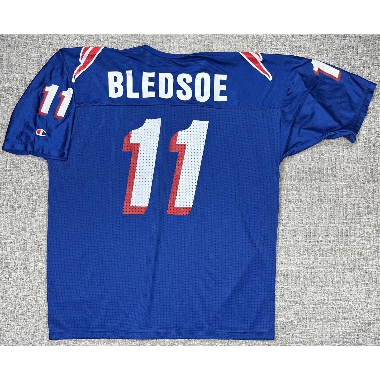 Champion New England Patriots Jersey XXL NFL Bledsoe 11 Champion 90s Size US XXL / EU 58 / 5 - 9 Thumbnail