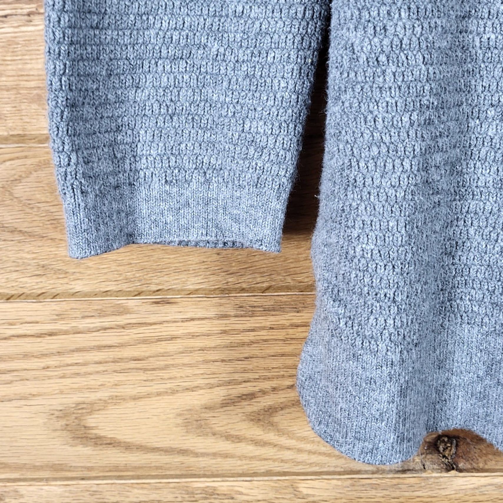 J. Jill J. Jill Sweater Women L Large V-Neck Textured Knit Long Sleeve Tunic Gray Size L / US 10 / IT 46 - 5 Thumbnail
