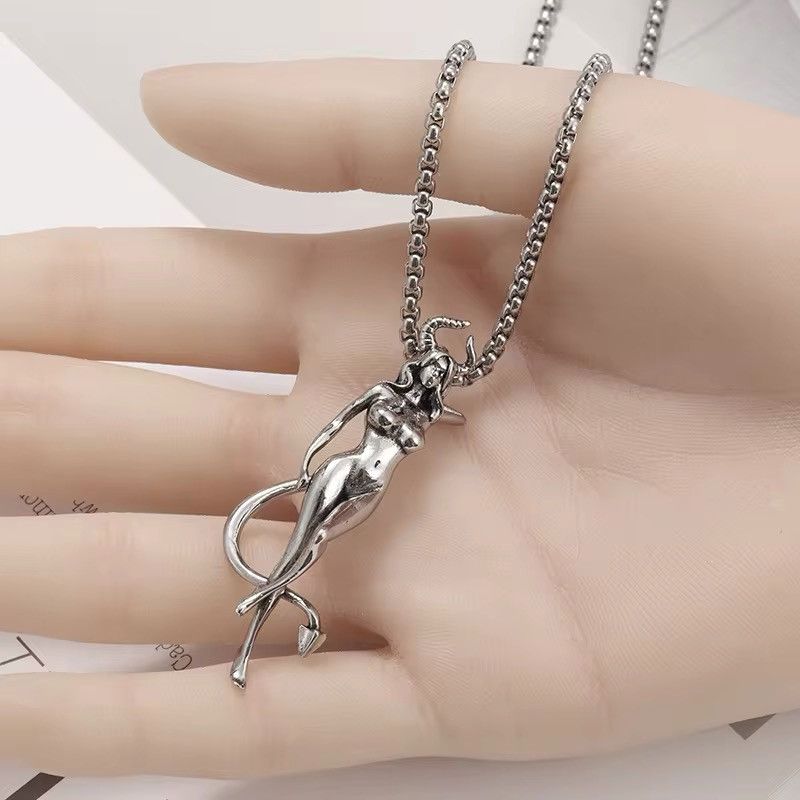 Jewelry Sexy Magic Horn Beautiful Girl Pendant Necklace Size ONE SIZE - 4 Thumbnail