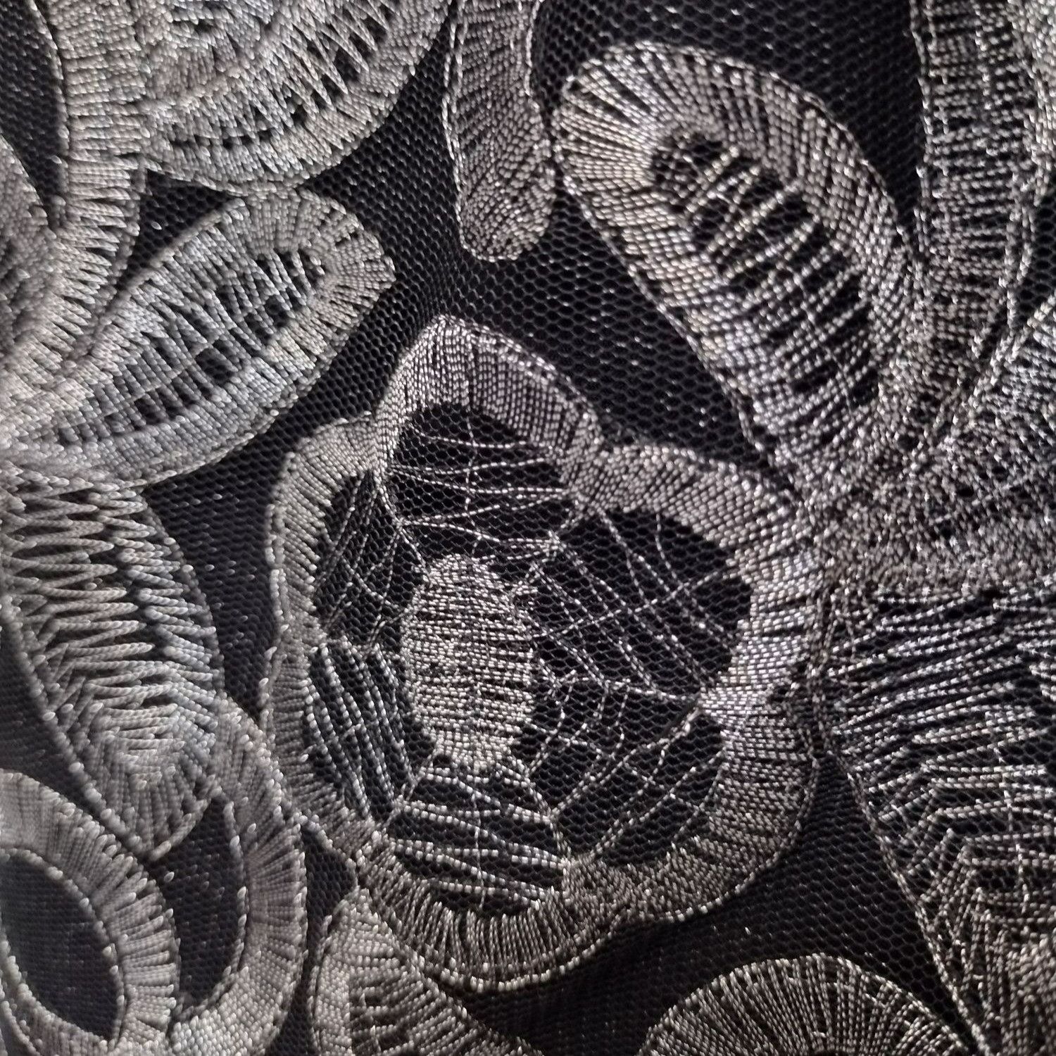 Lauren Ralph Lauren Lauren Ralph Lauren Silver Lace Overlay Black Mini Party Dre Size S / US 4 / IT 40 - 7 Thumbnail