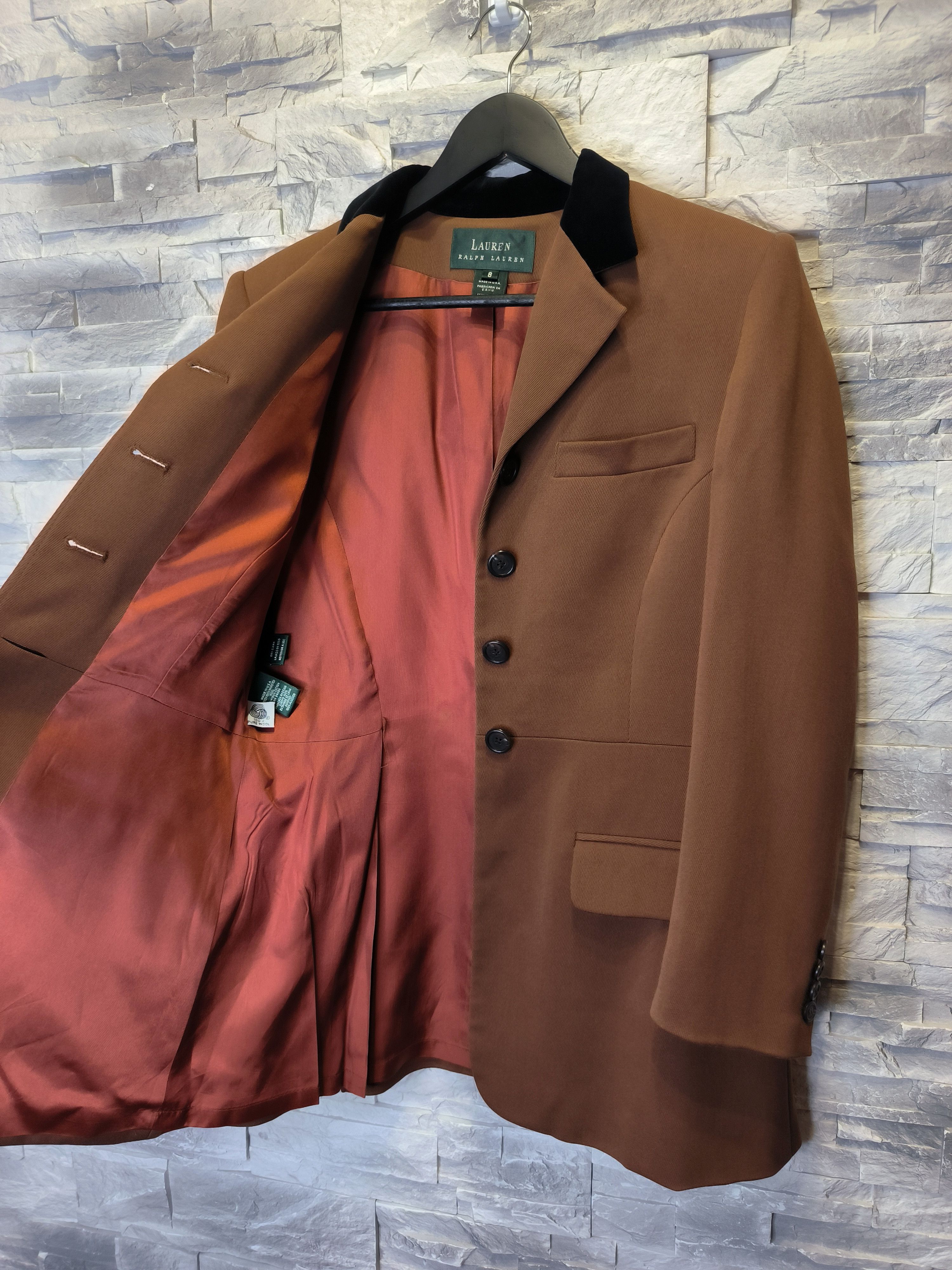 Ralph Lauren Ralph Lauren Wool Brown USA Made Suit Blazer Jacket Size M / US 6-8 / IT 42-44 - 5 Thumbnail