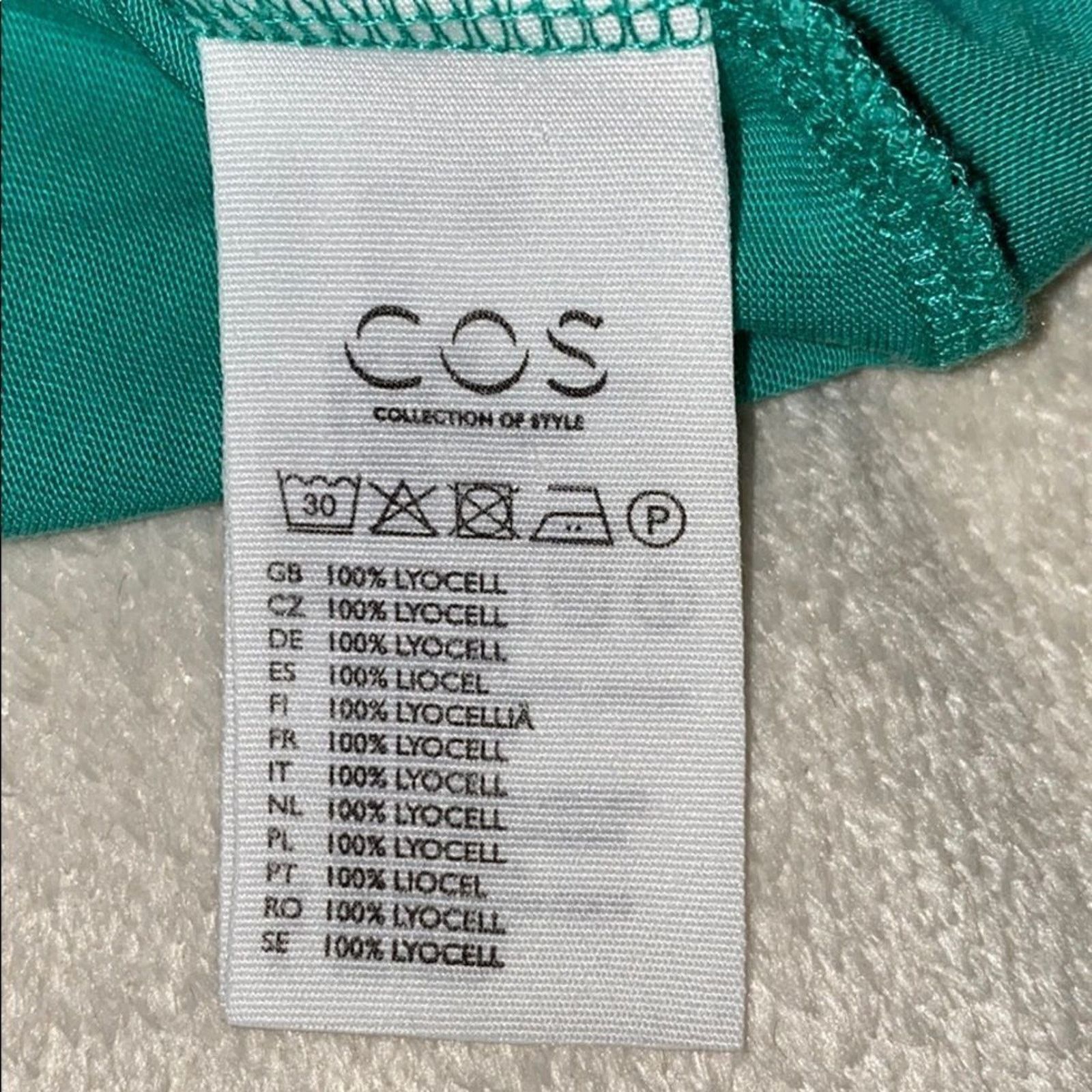 Cos COS Green Swing Short Sleeve Mini Dress | Sz XS Size XS / US 0-2 / IT 36-38 - 5 Thumbnail