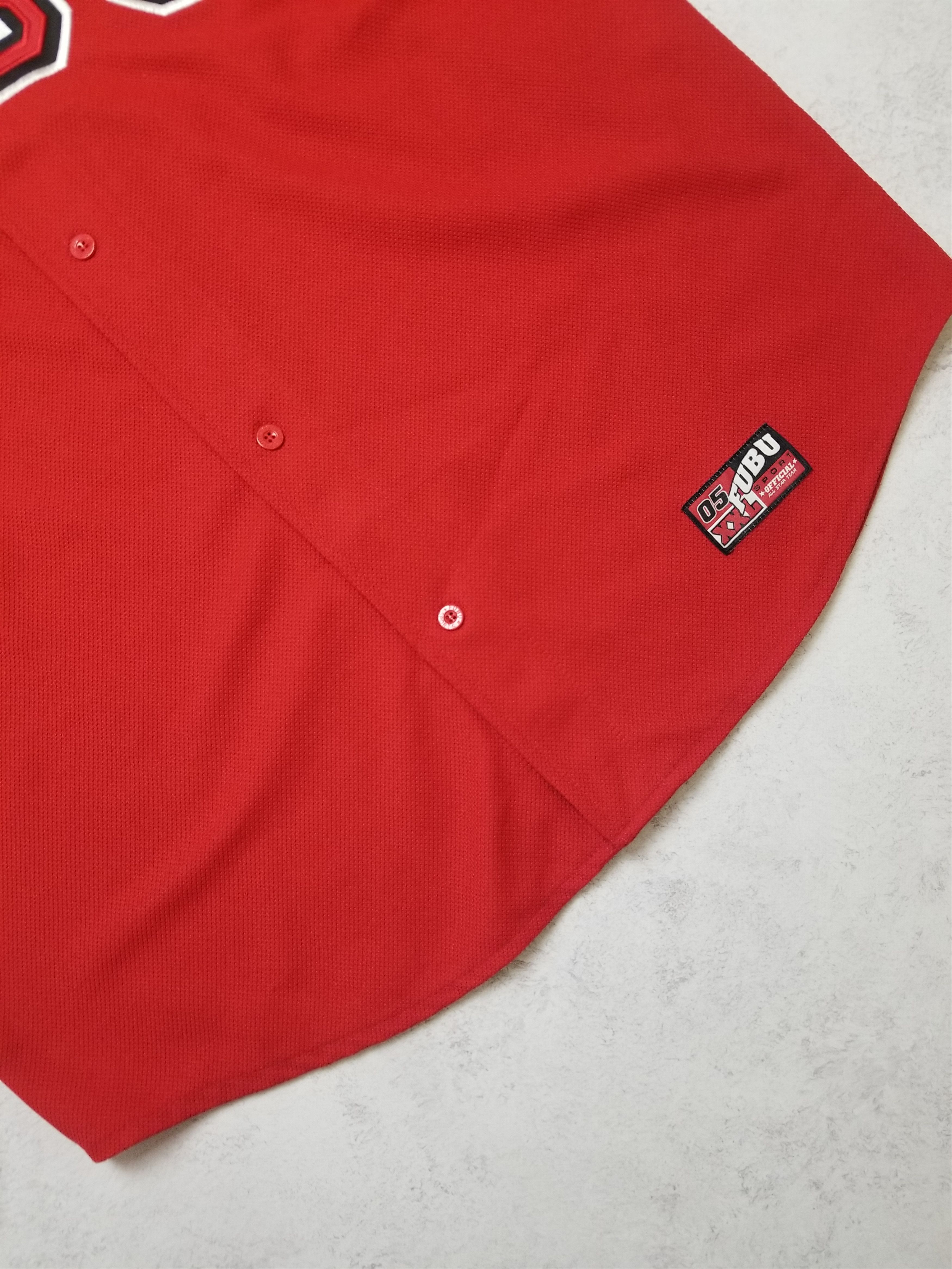 Fubu Vintage Y2K FUBU Sports Red Baseball Stitched Hip Hop Jersey Size US XXL / EU 58 / 5 - 4 Thumbnail