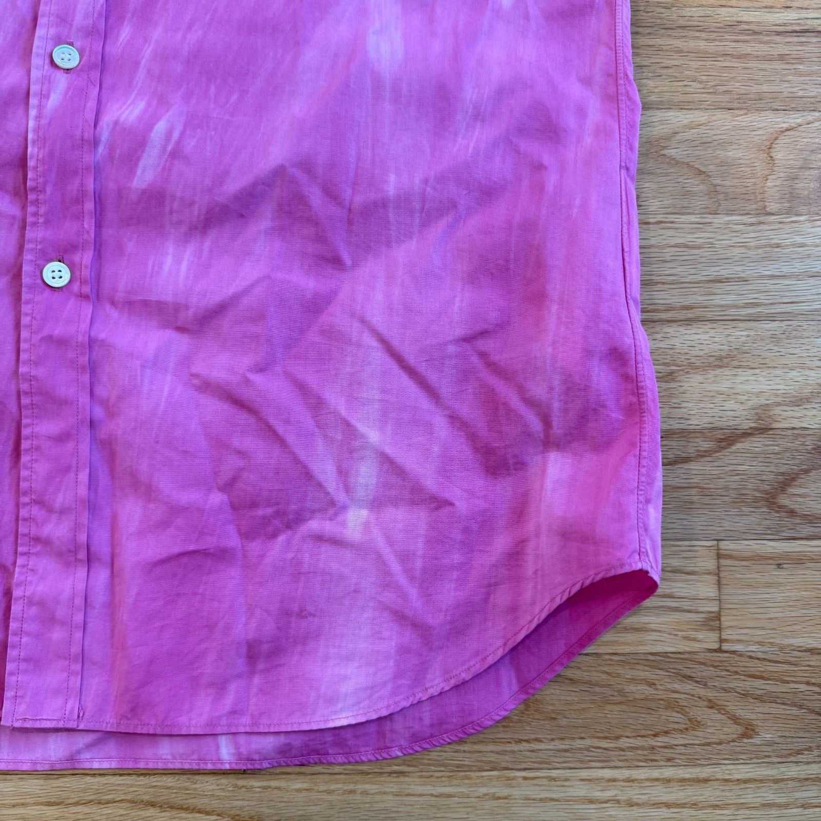 Comme des Garcons Comme Des Garcons Shirt S24009 Pink Tye Dye Button Up Size US M / EU 48-50 / 2 - 13 Thumbnail
