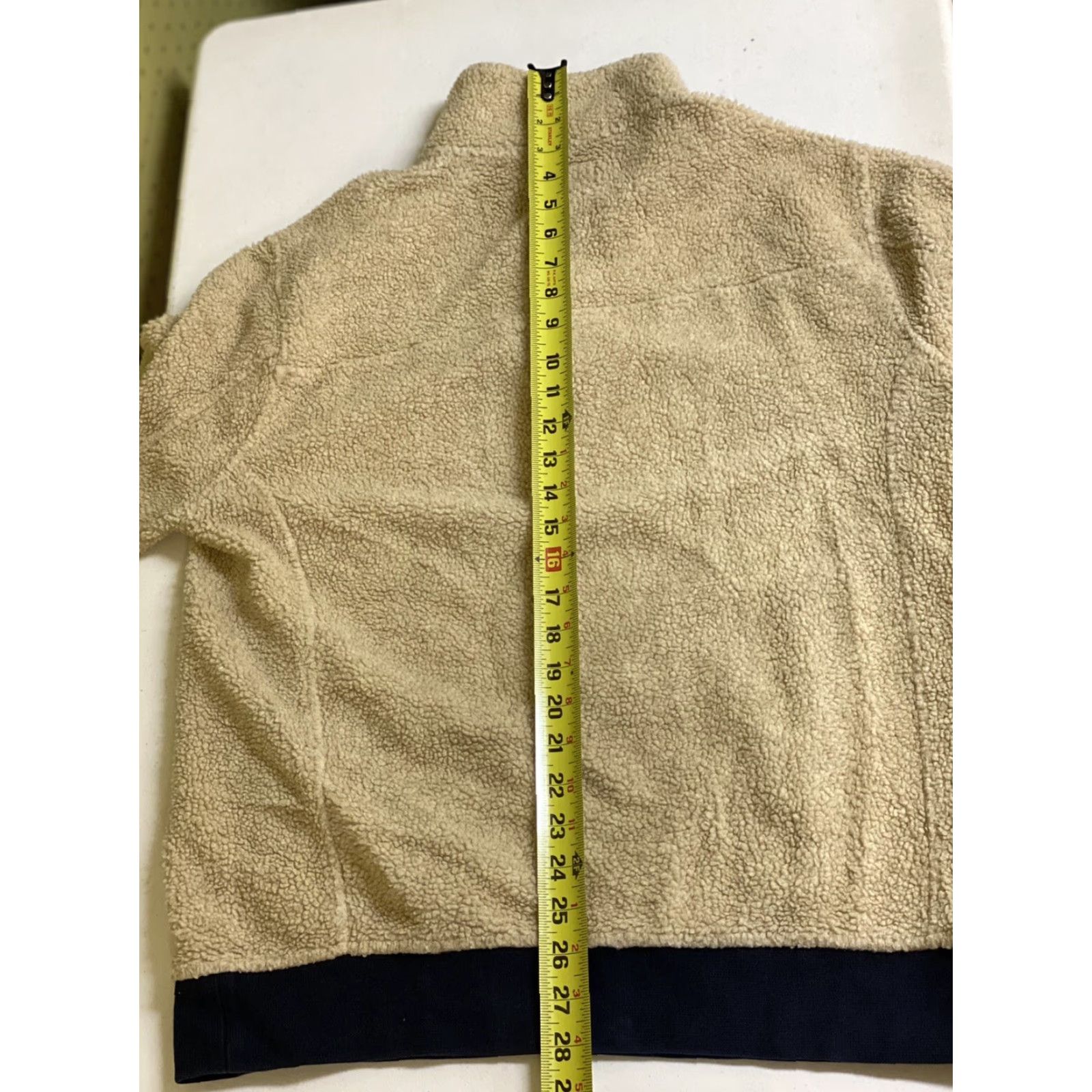 Vintage J Crew Mens Fleece Snap Sherpa Pullover Sweatshirt Crew Neck M Cream Navy Blue Solid Vintage No (adjust if required by rules) Size US M / EU 48-50 / 2 - 8 Thumbnail