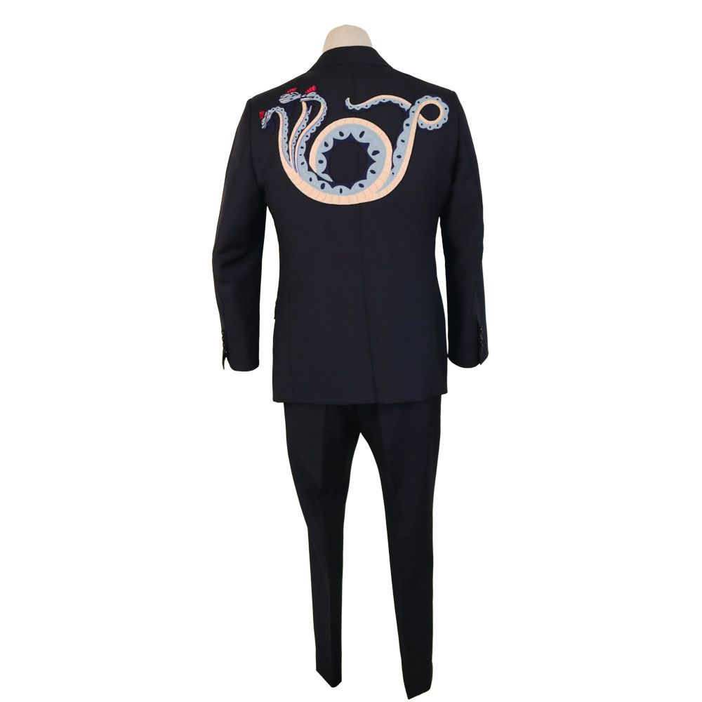 Gucci Gucci Kraken Dark Navy Suit Mohair-Wool Suit Set Size 48R - 1 Thumbnail