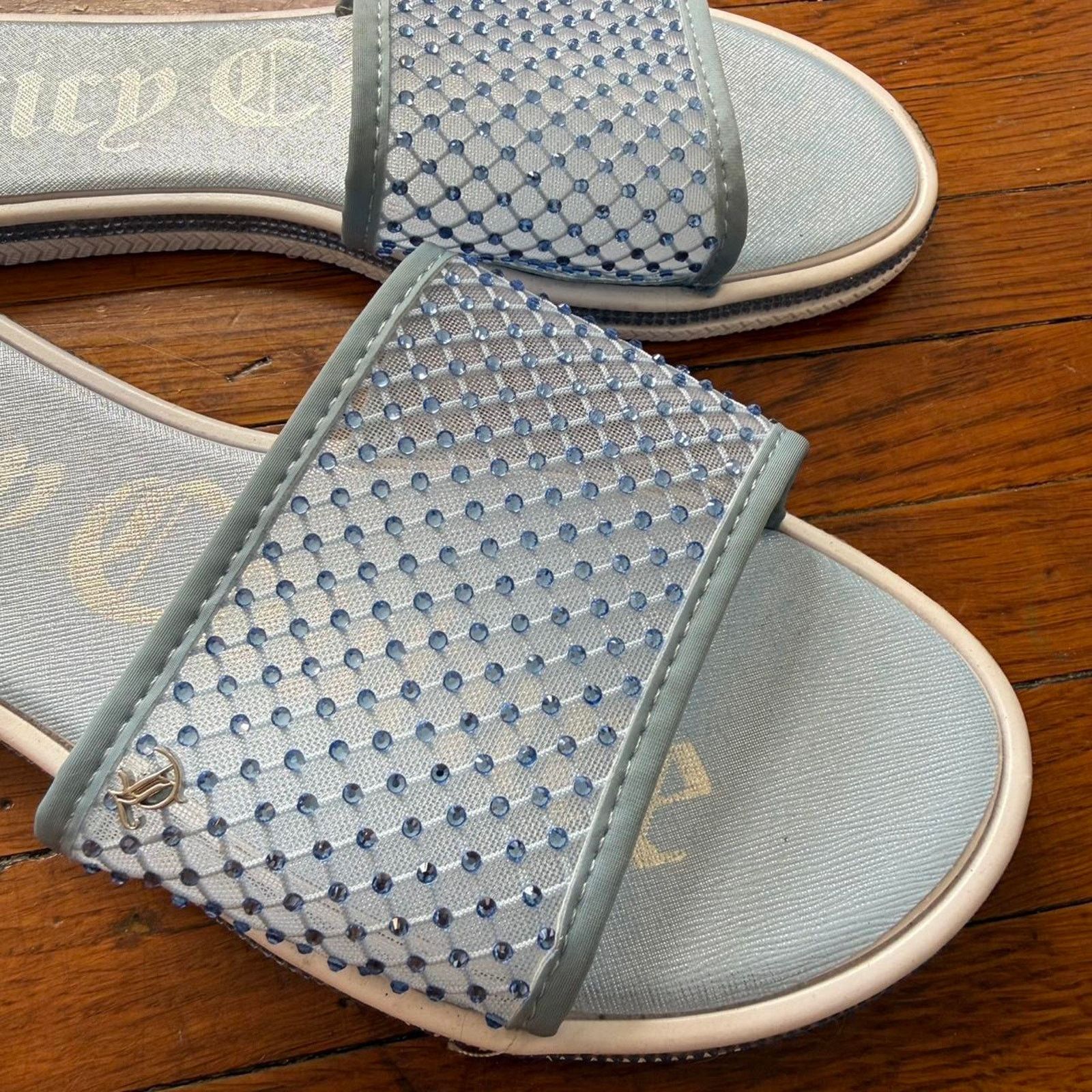 Juicy Couture ✿ y2k juicy couture mesh rhinestone slide sandals ⋆ Size US 9.5 / IT 39.5 - 7 Thumbnail