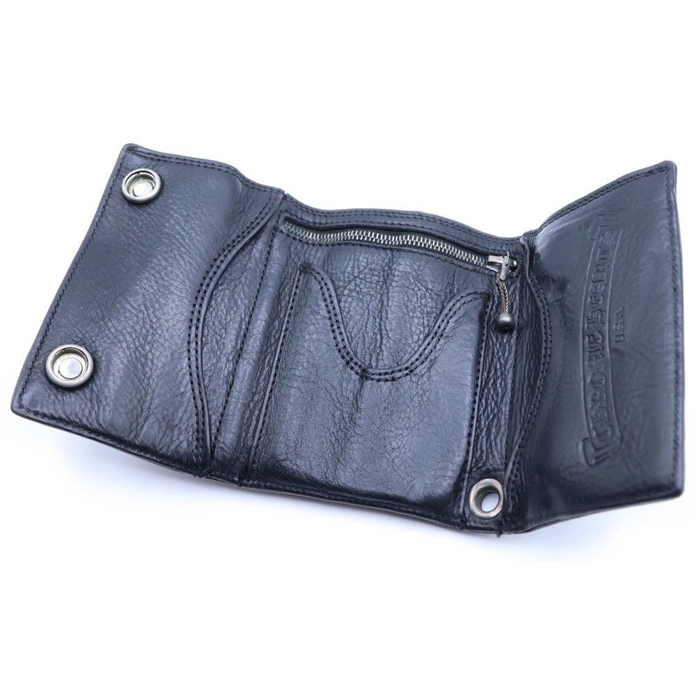 Chrome Hearts Chrome Hearts 3 Fold Cross Leather Wallet Black Size ONE SIZE - 4 Thumbnail