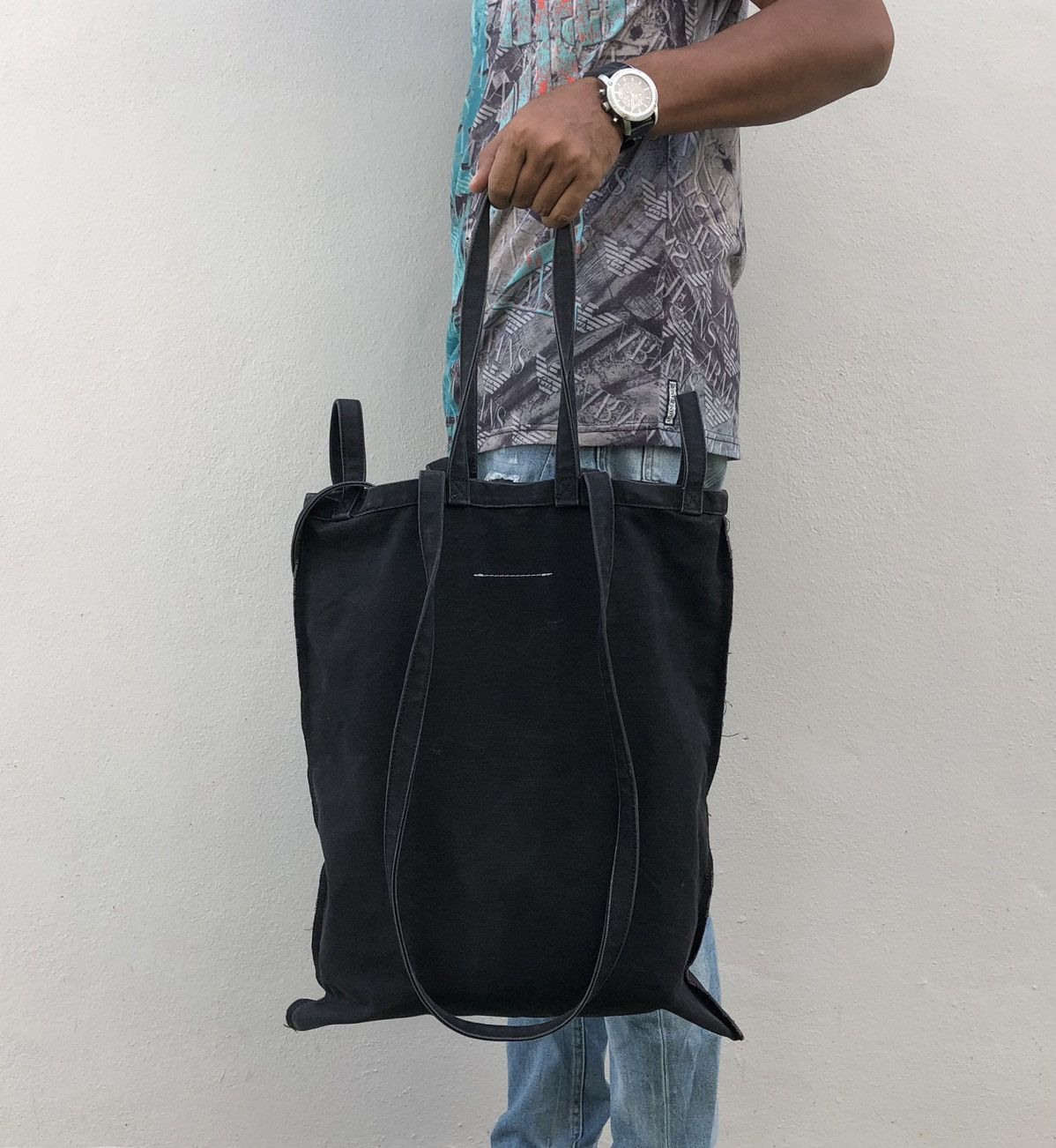 Maison Margiela MAISON MARGIELA MM6 Logo Canvas Tote Bag Three Way Size ONE SIZE - 5 Thumbnail