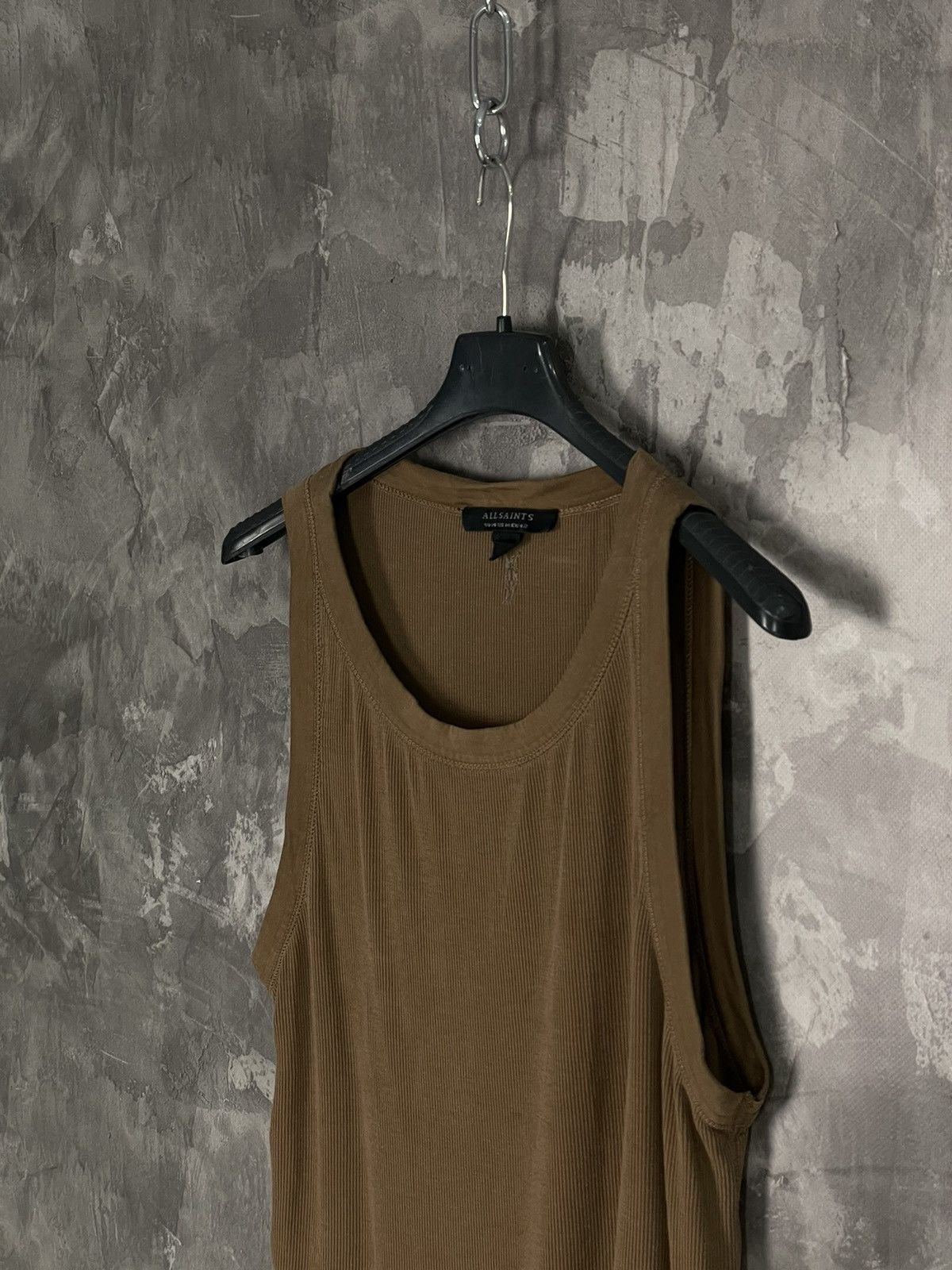 Allsaints × Japanese Brand Allsaints Y2K Brown Avant Garde Archival Tank Top shirt Size L / US 10 / IT 46 - 6 Thumbnail