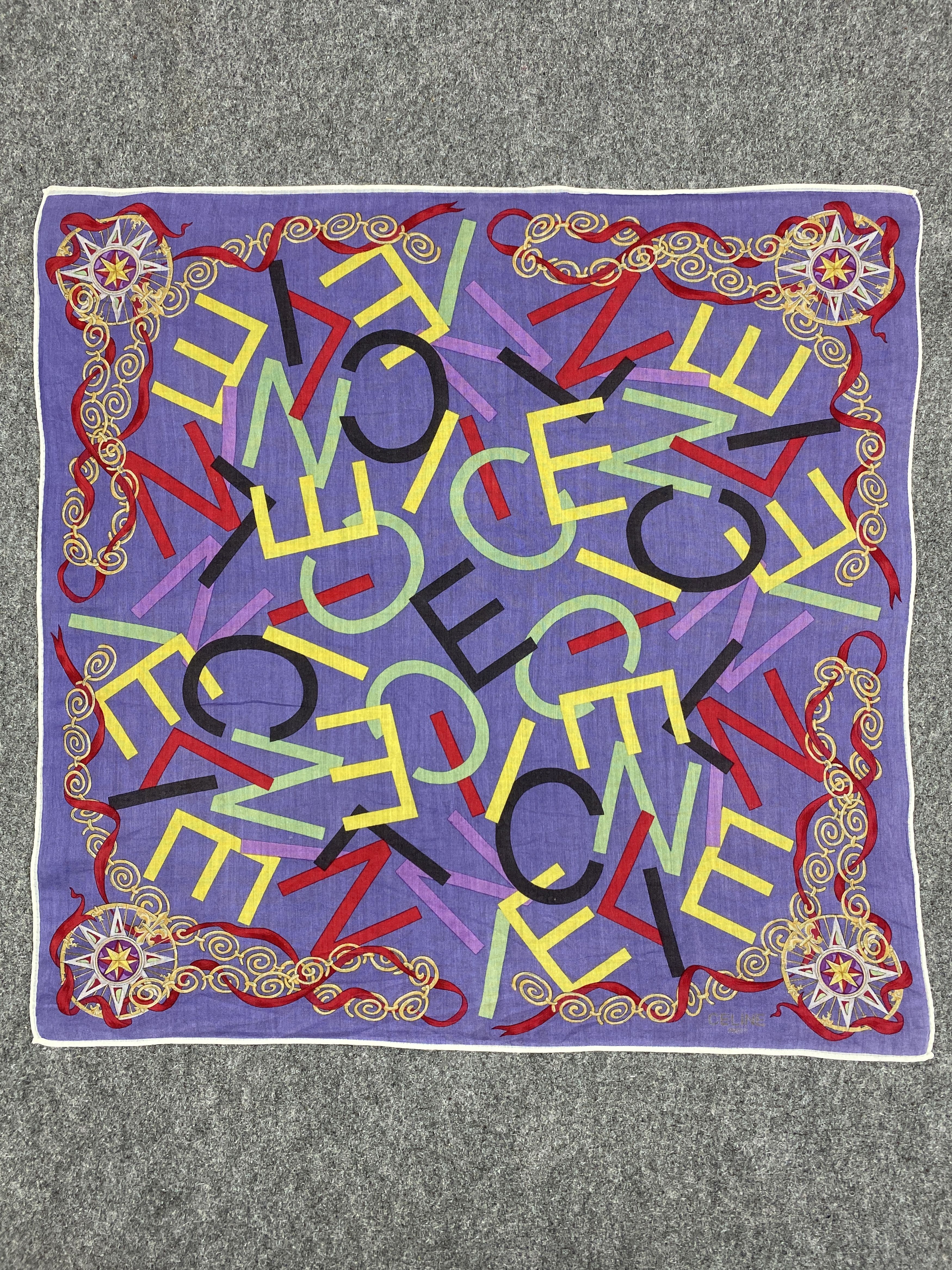 Celine Celine Handkerchief / Bandana / Neckerchief HKC0553 Size ONE SIZE - 4 Thumbnail