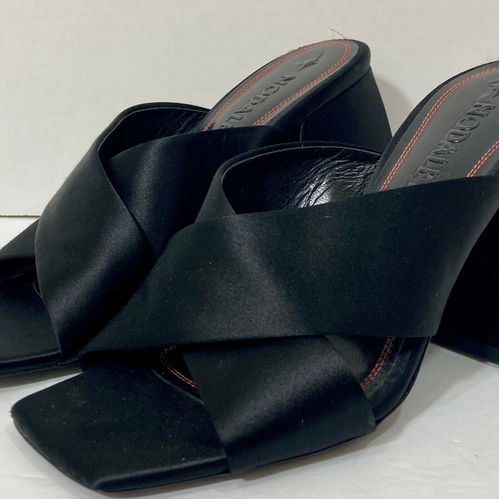 Nodaleto Nodaleto Bulla Banks Block Heel Sandals EU sz38 black satin Size US 8 / IT 38 - 13 Thumbnail