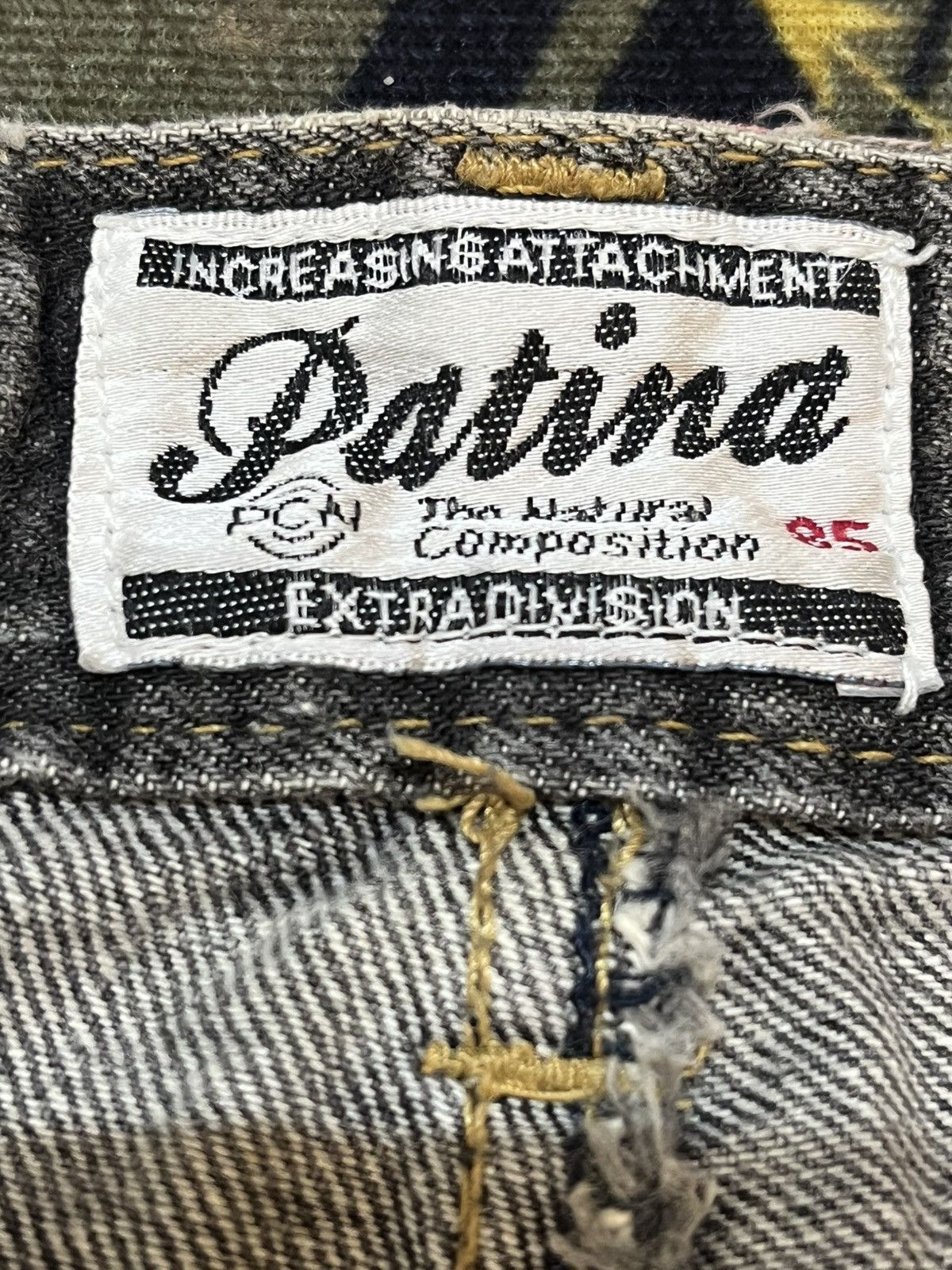 Beauty Beast × Hysteric Glamour × Japanese Brand Vintage Patina Double Waist AvantGarde Style Denim Size US 31 - 11 Thumbnail