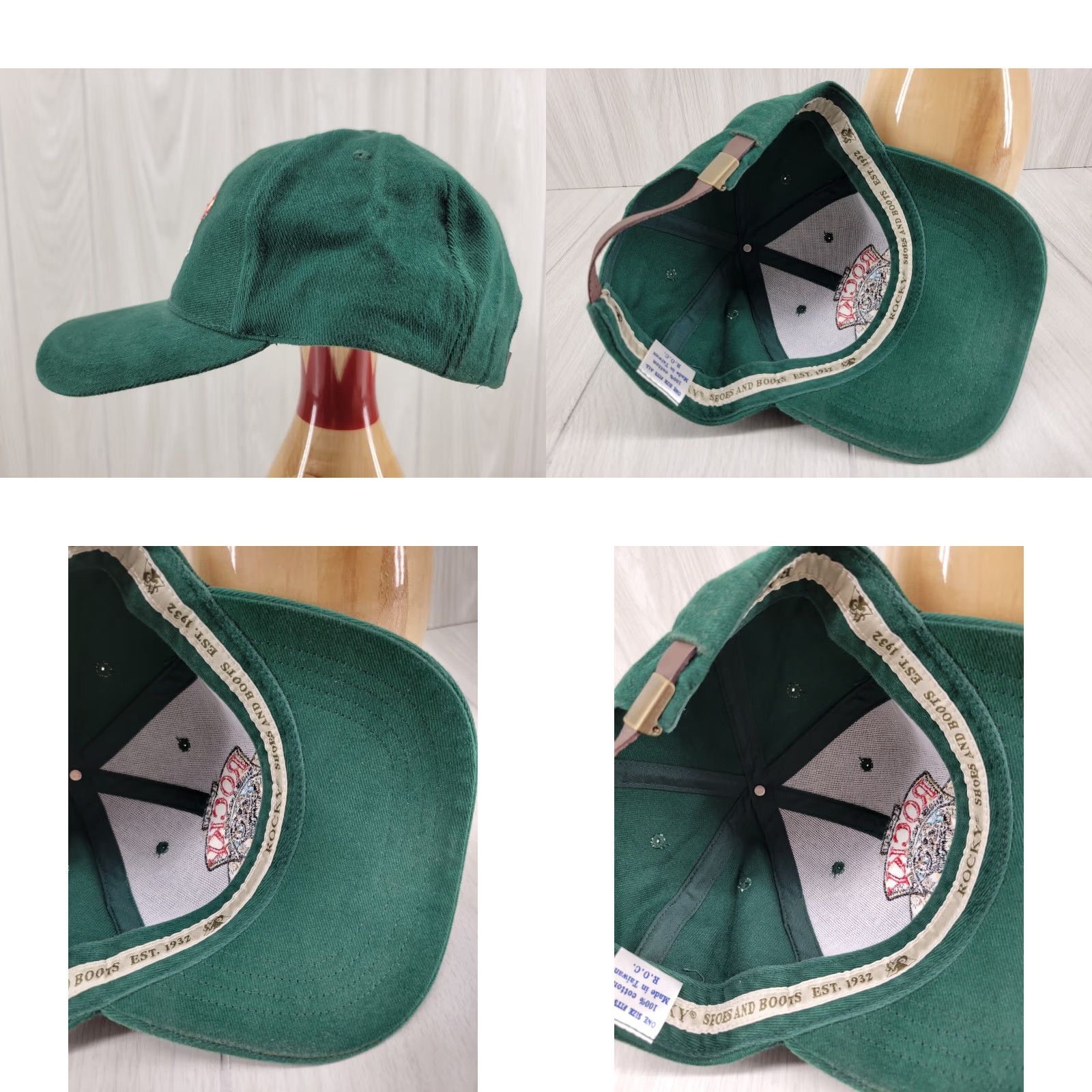 Vintage ROCKY Green Baseball Cap Hat Adjustable Unisex Adults Logo Cap Twill Cotton Casual Hat Size ONE SIZE - 8 Thumbnail