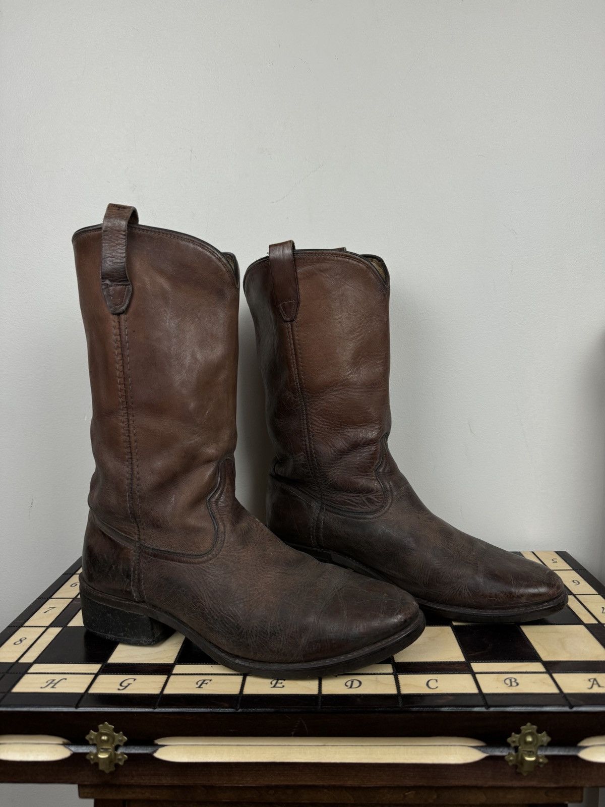 Tony Lama Vintage cowboy boots USA Texas original retro item Size US 12 / IT 42 - 1 Thumbnail