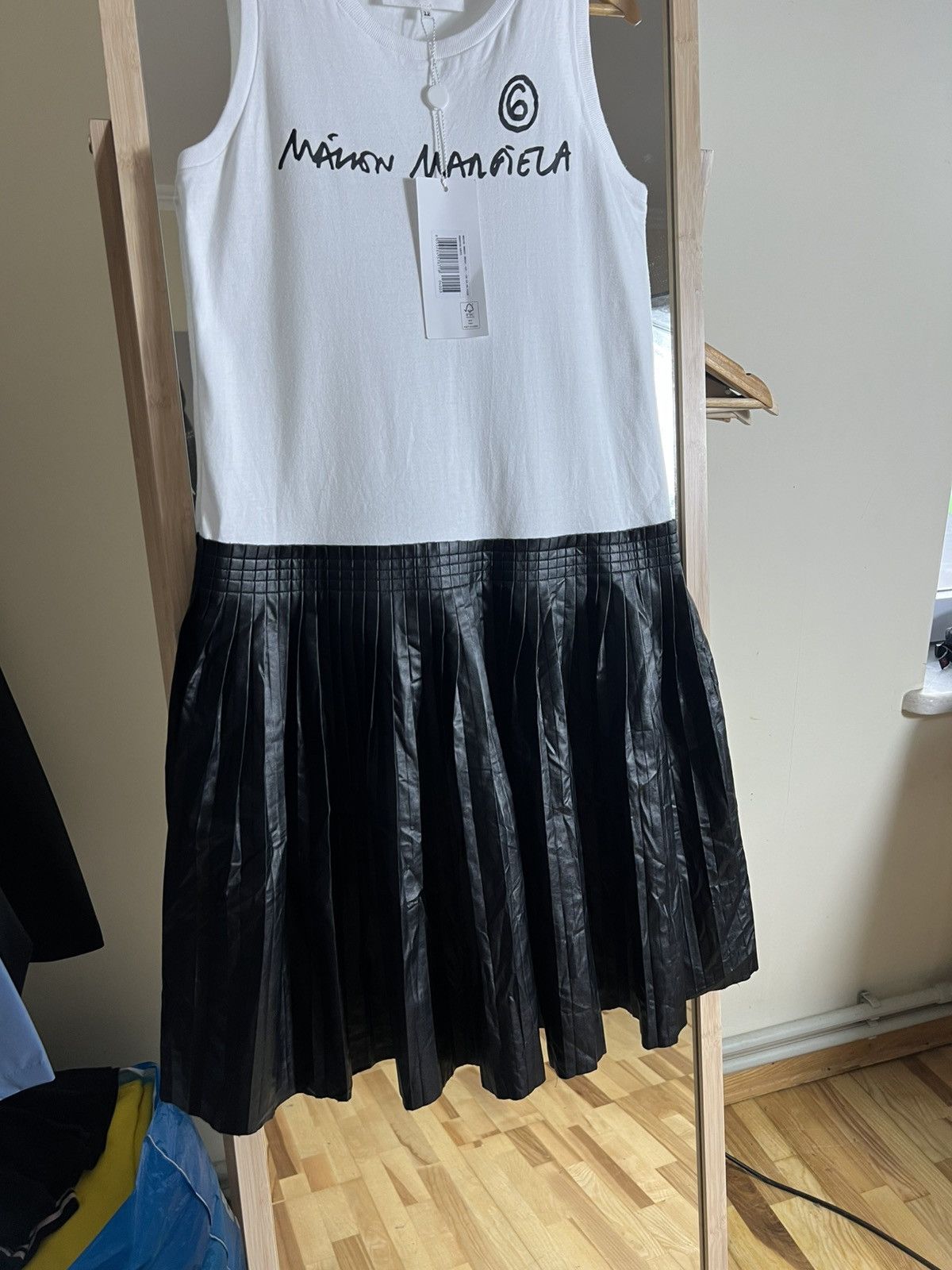Maison Margiela Maison Margiela MM6 Contrast Panel Dress WhiteTop BlackSkirt Size S / US 4 / IT 40 - 6 Thumbnail