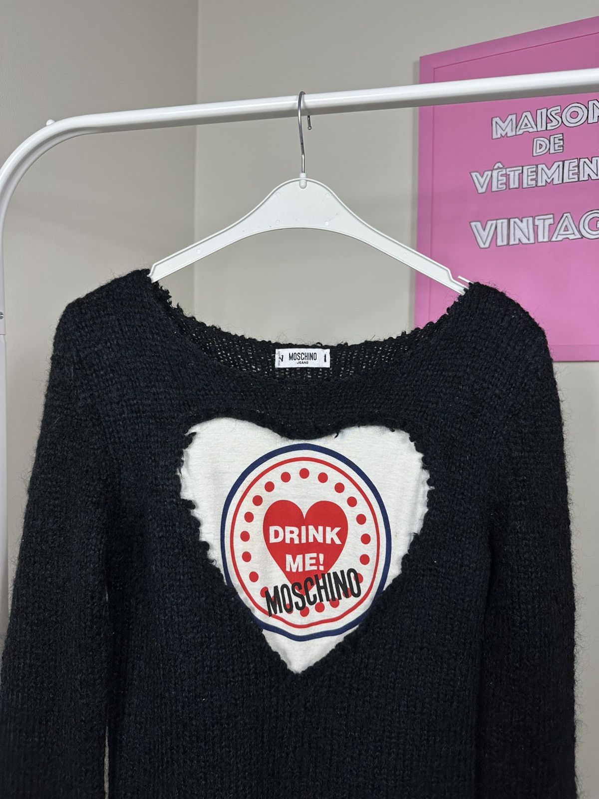 Moschino Moschino Jeans Drink Me Logo Sweater Size S / US 4 / IT 40 - 3 Thumbnail