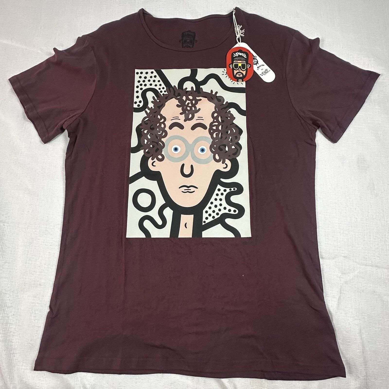 .chill J. Pierce Burgundy Graphic T-Shirt Artistic Design - Large Size US L / EU 52-54 / 3 - 1 Thumbnail