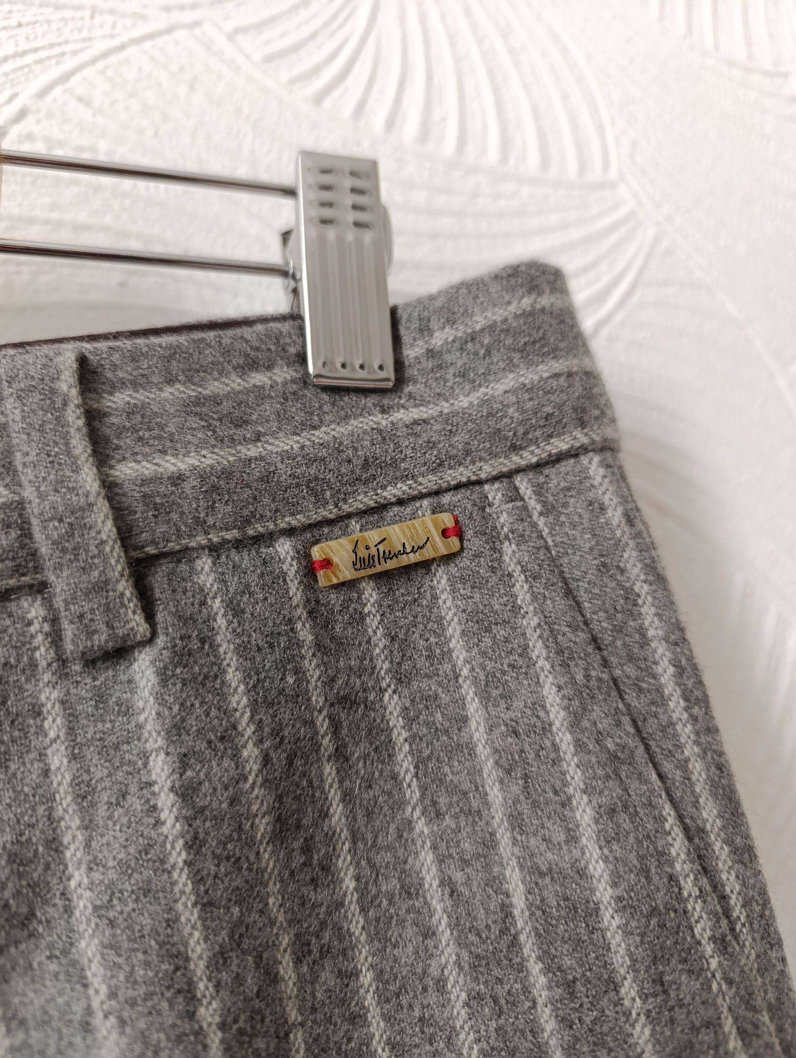 Designer LUIS TRENKER VIRGIN WOOL TROUSERS WITH PINSTRIPE LUBRUNEU Size US 32 / EU 48 - 6 Thumbnail