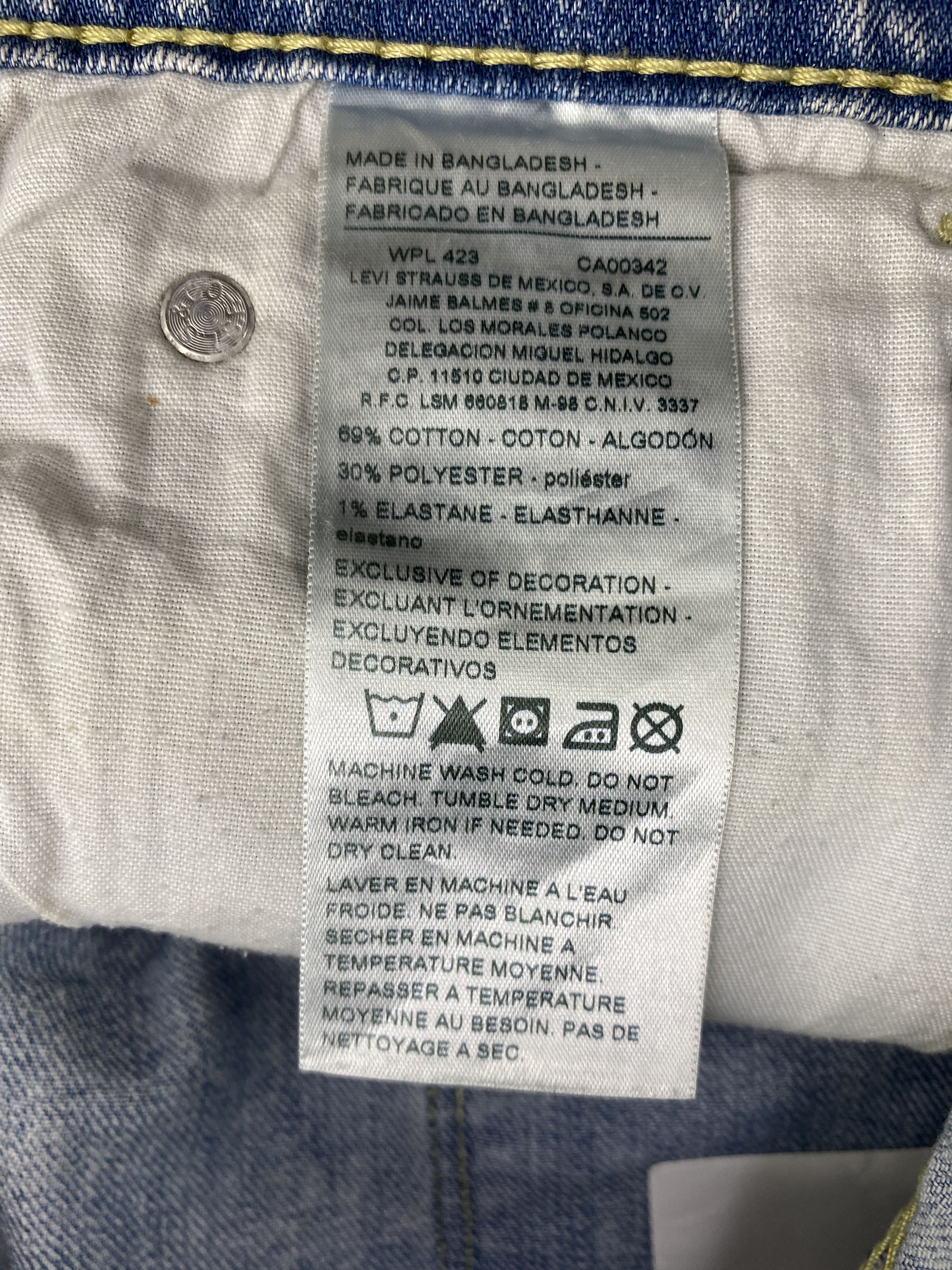 Levi's Vintage Levis 521 Denizen Light Wash Jeans S0030 Size US 34 / EU 50 - 6 Thumbnail