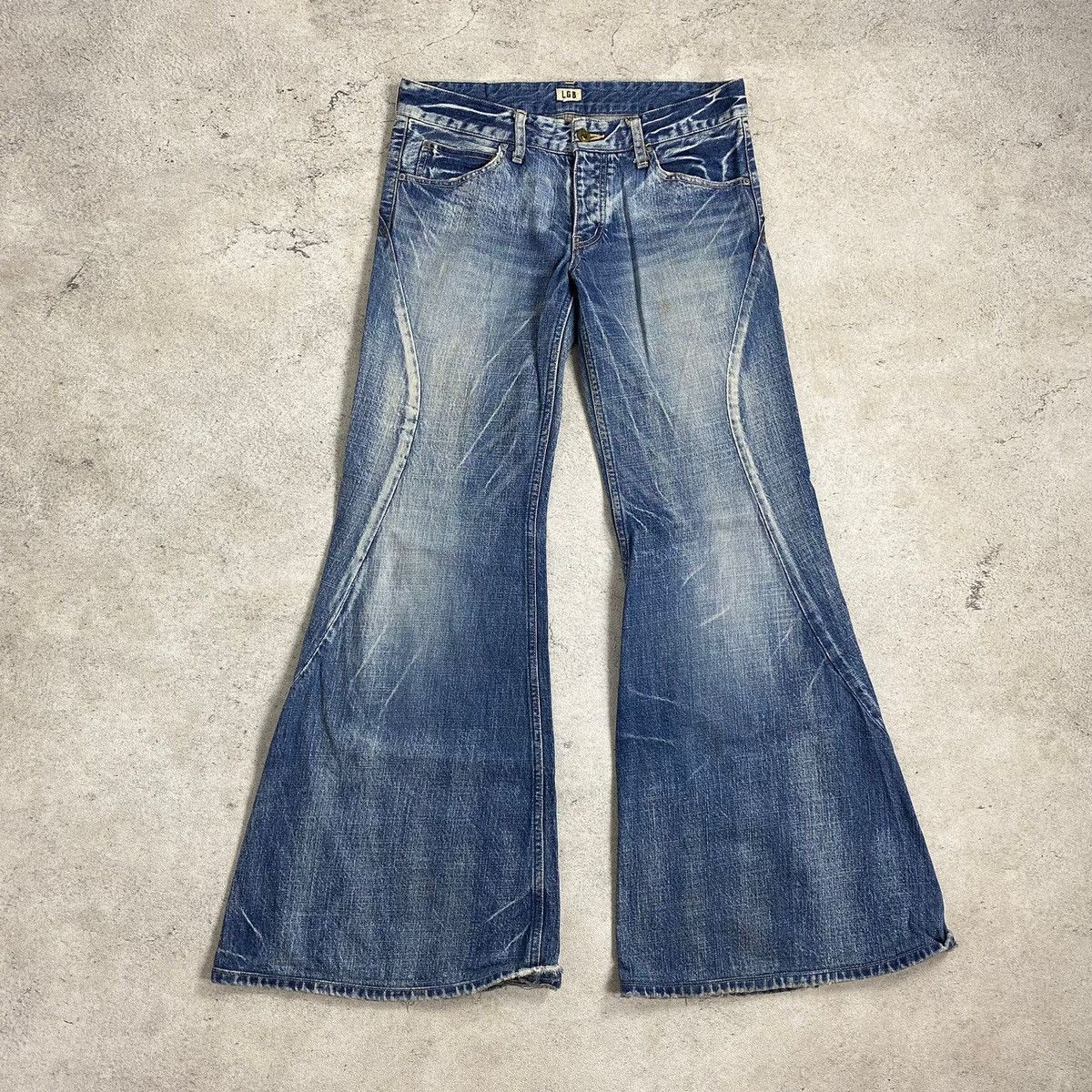 LGBデニムパンツ lgb flare damage denim pants