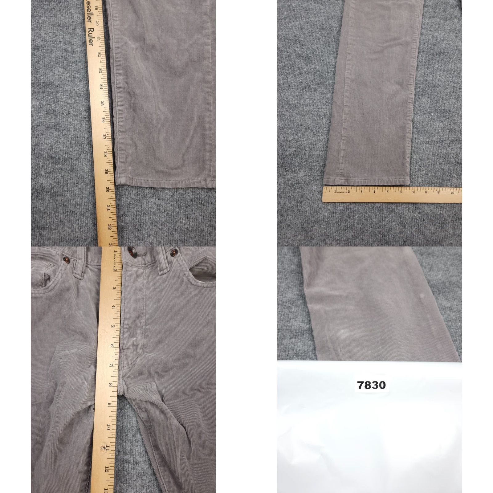Todd Snyder Todd Snyder Pants Men 28 x 32 Gray Slim Stretch Corduroy Slim Straight Size US 28 / EU 44 - 8 Thumbnail