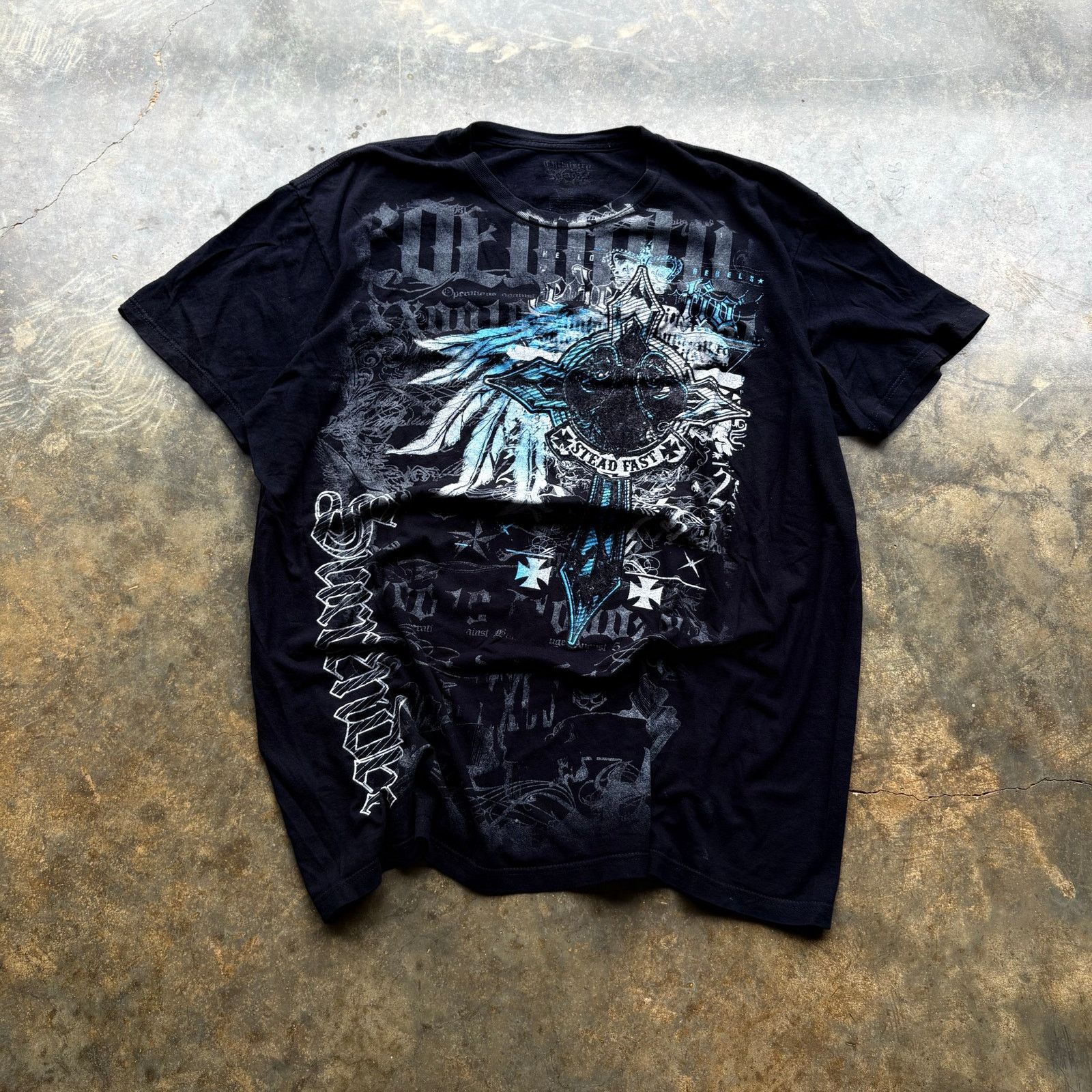 Affliction × Tapout Vintage Y2K essential Black Affliction T-shirt Size US XXL / EU 58 / 5 - 1 Thumbnail